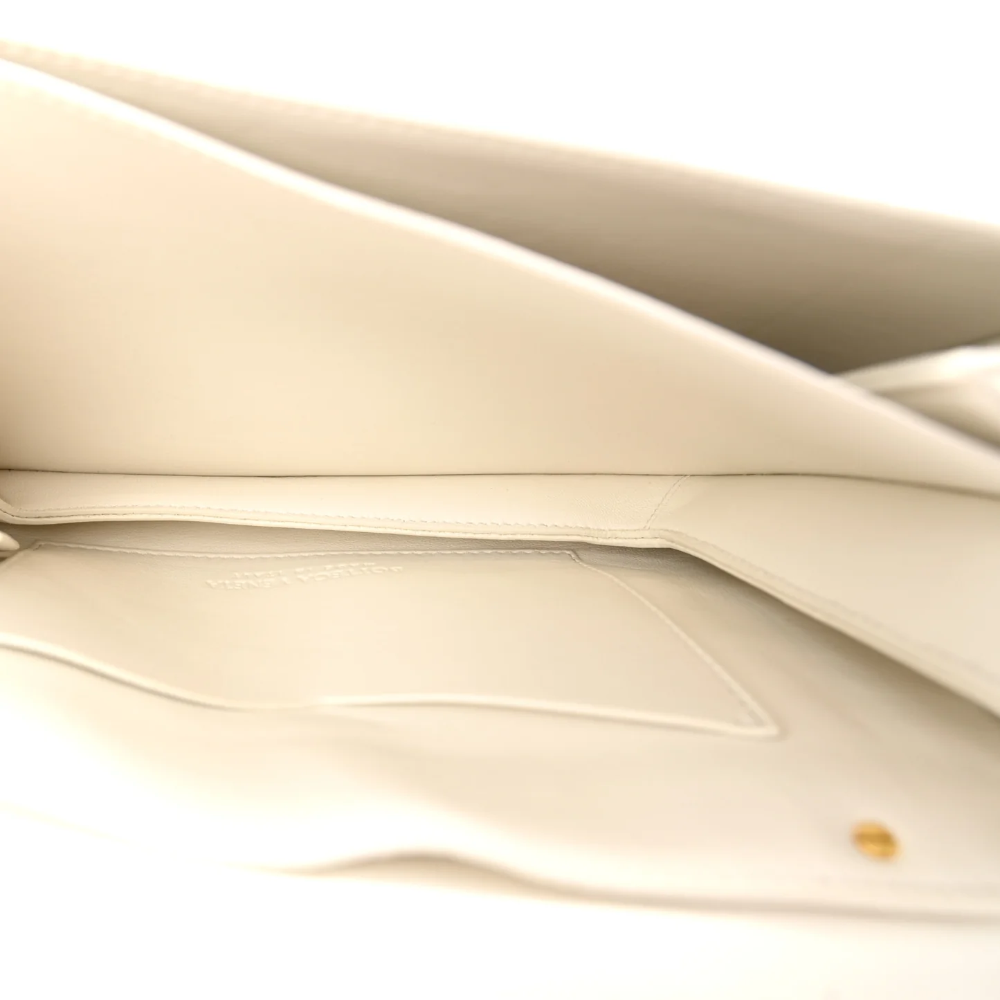 Bottega Veneta Calfskin Mount Envelope Bag White — view 5