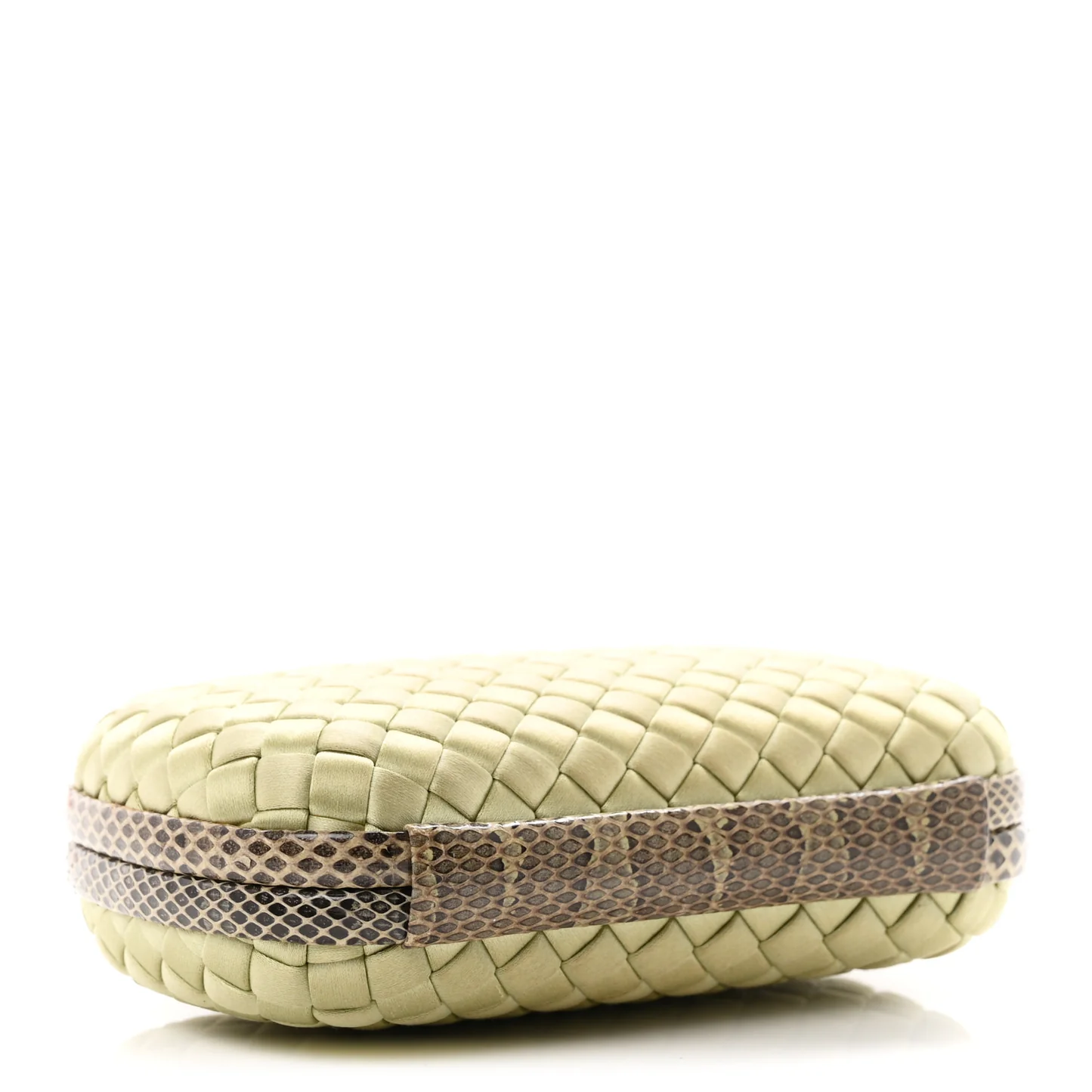 Bottega Veneta Satin Intreccio Impero Ayers Knot Clutch Green — view 4