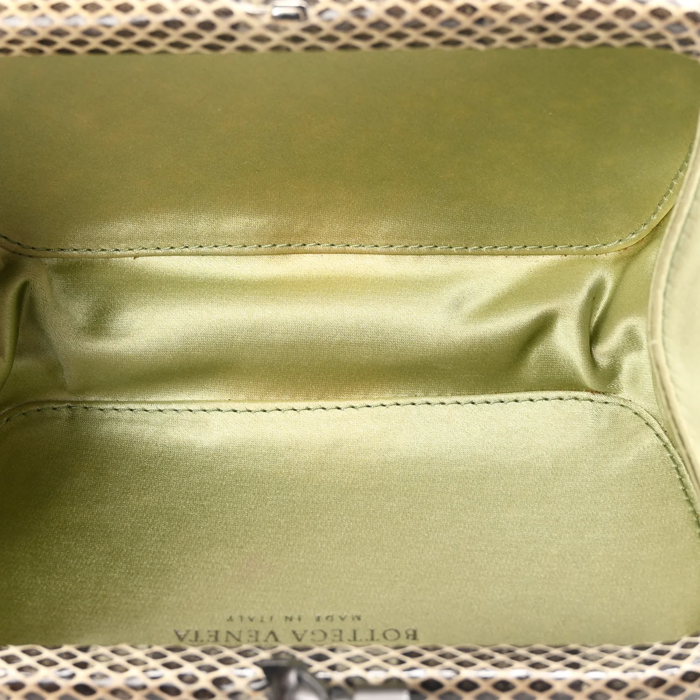Bottega Veneta Satin Intreccio Impero Ayers Knot Clutch Green — view 5