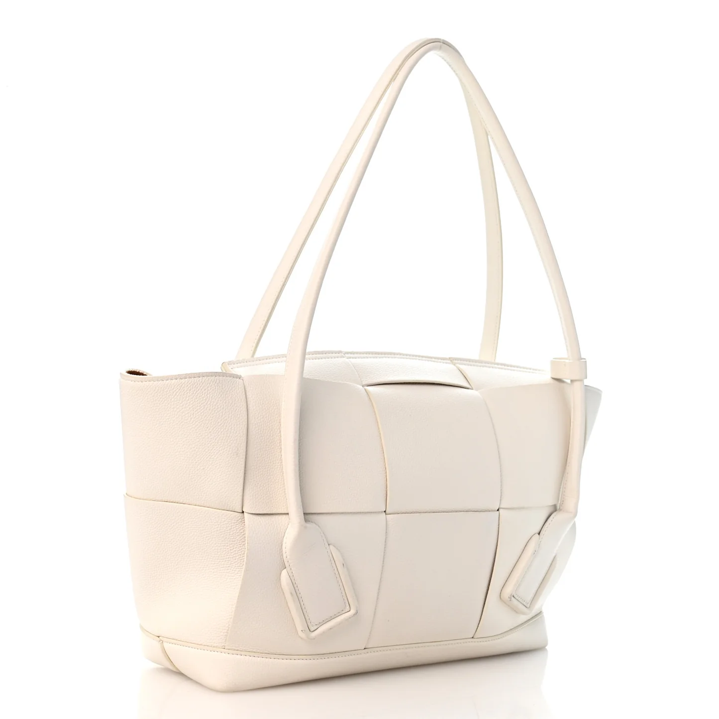 Bottega Veneta French Calfskin Maxi Intrecciato Medium Arco Bianco — view 3