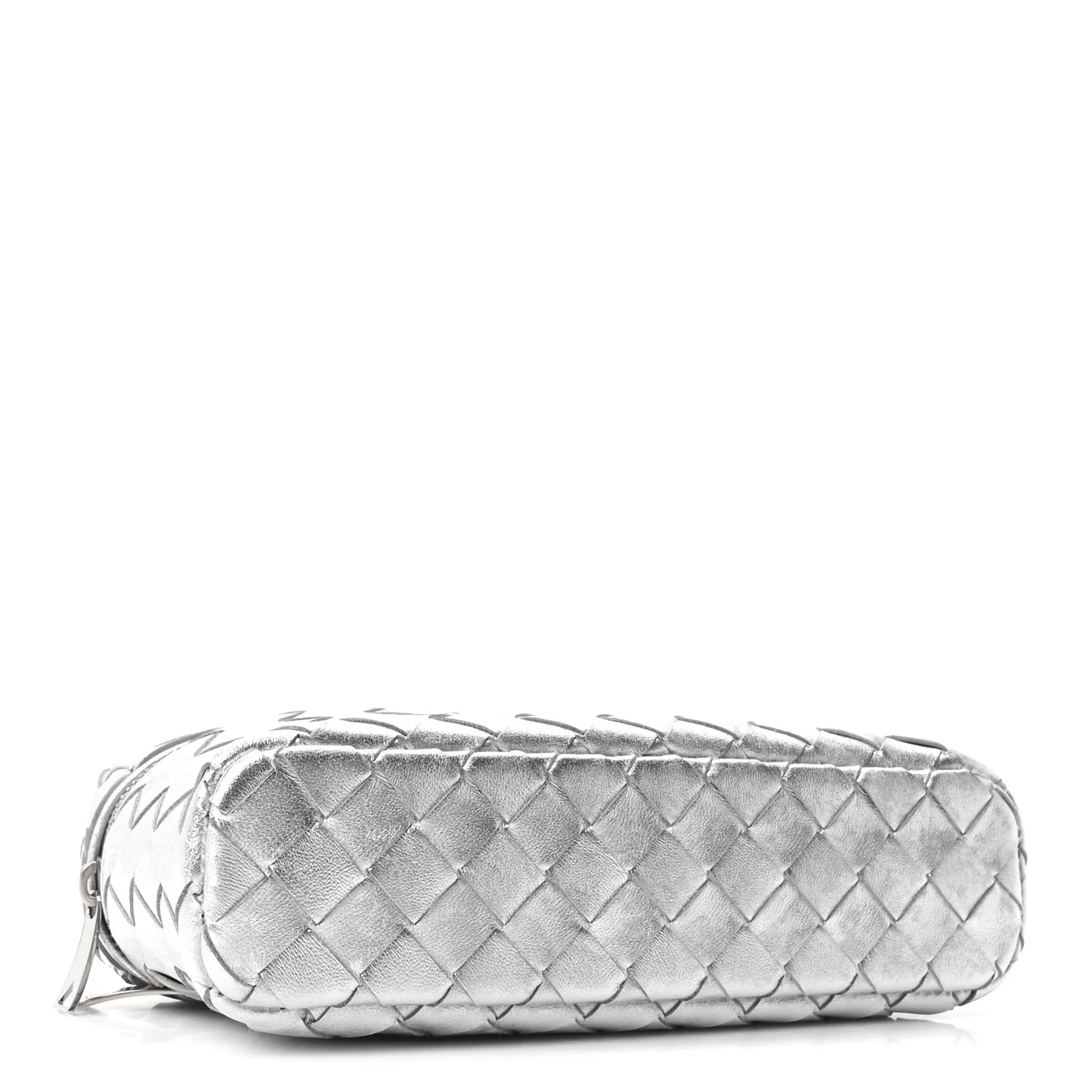 Bottega Veneta Laminated Nappa Intrecciato Bang Bang Vanity Case Silver — view 4