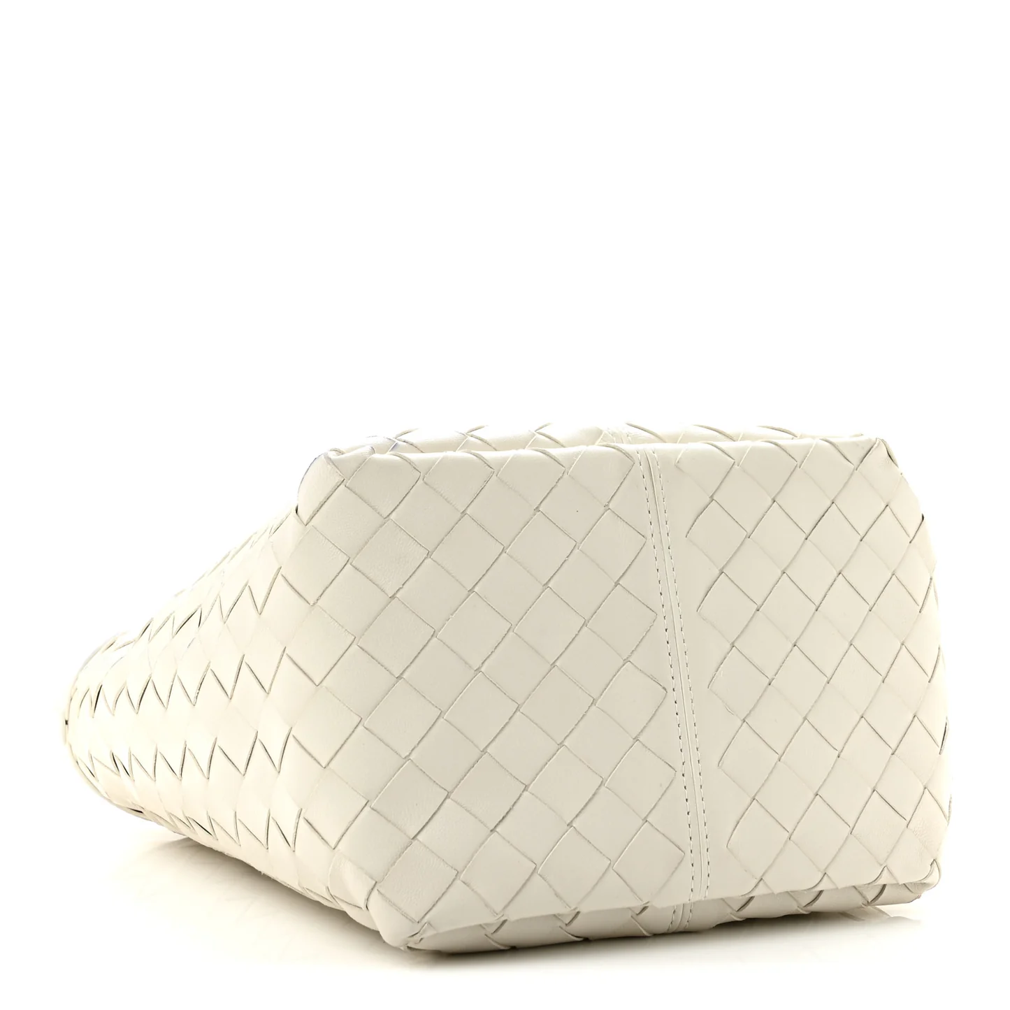 Bottega Veneta Nappa Intrecciato Small Flip Flap Tote Chalk — view 4