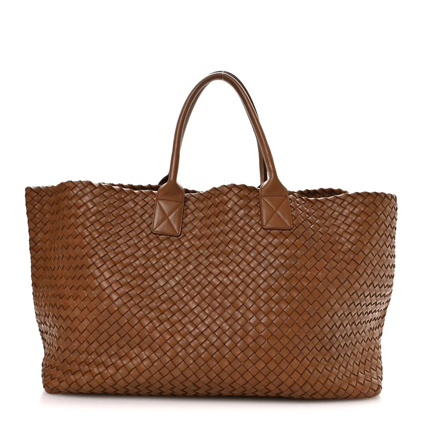 Bottega Veneta Nappa Intrecciato Large Heart Cabat White Tan — view 2