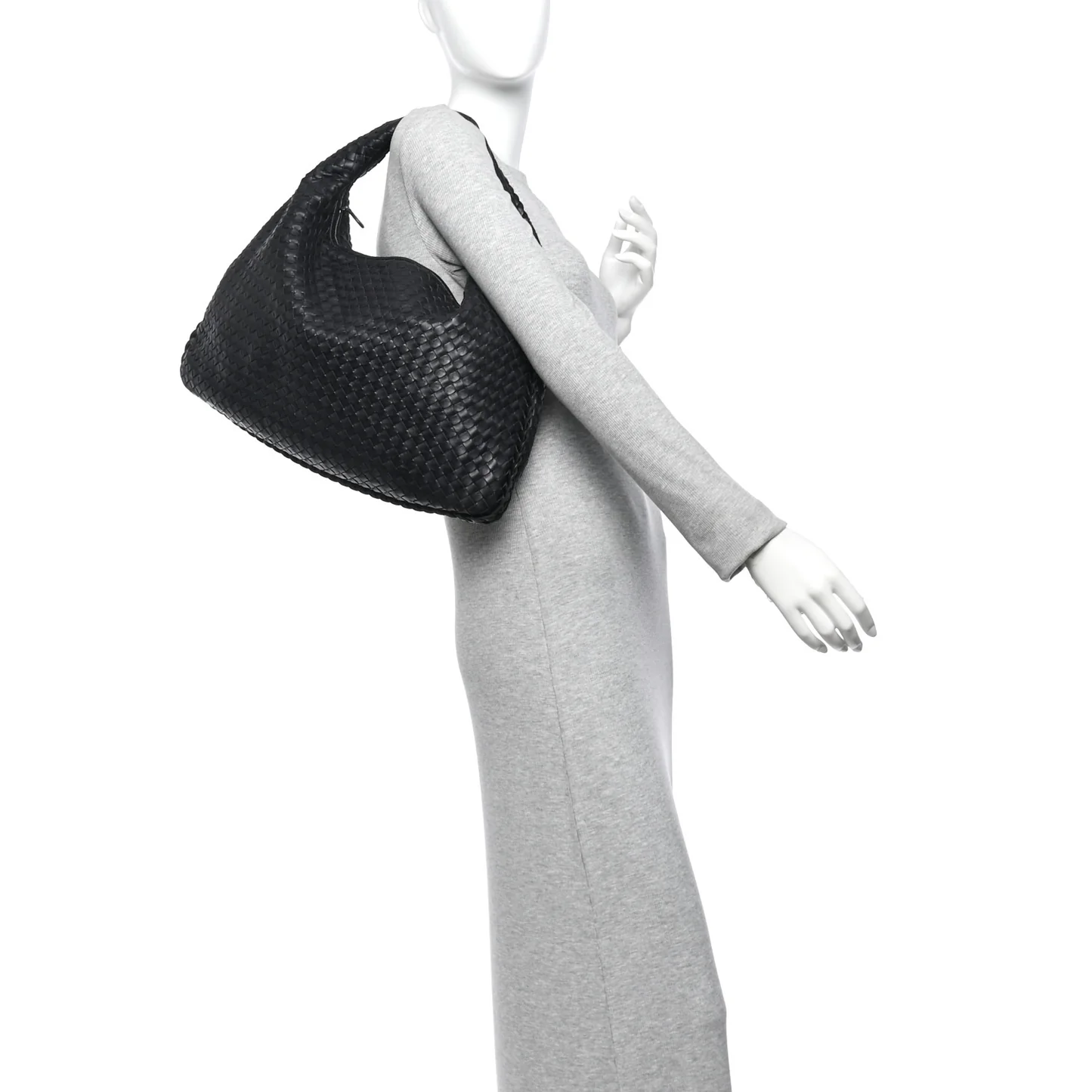 Bottega Veneta Nappa Intrecciato Large Veneta Hobo Black — view 2