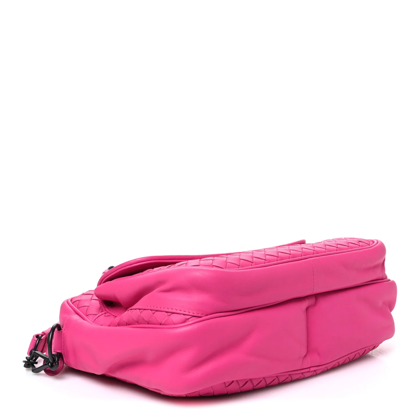 Bottega Veneta Nappa Intrecciato Messenger Bag Rosa Shock — view 4