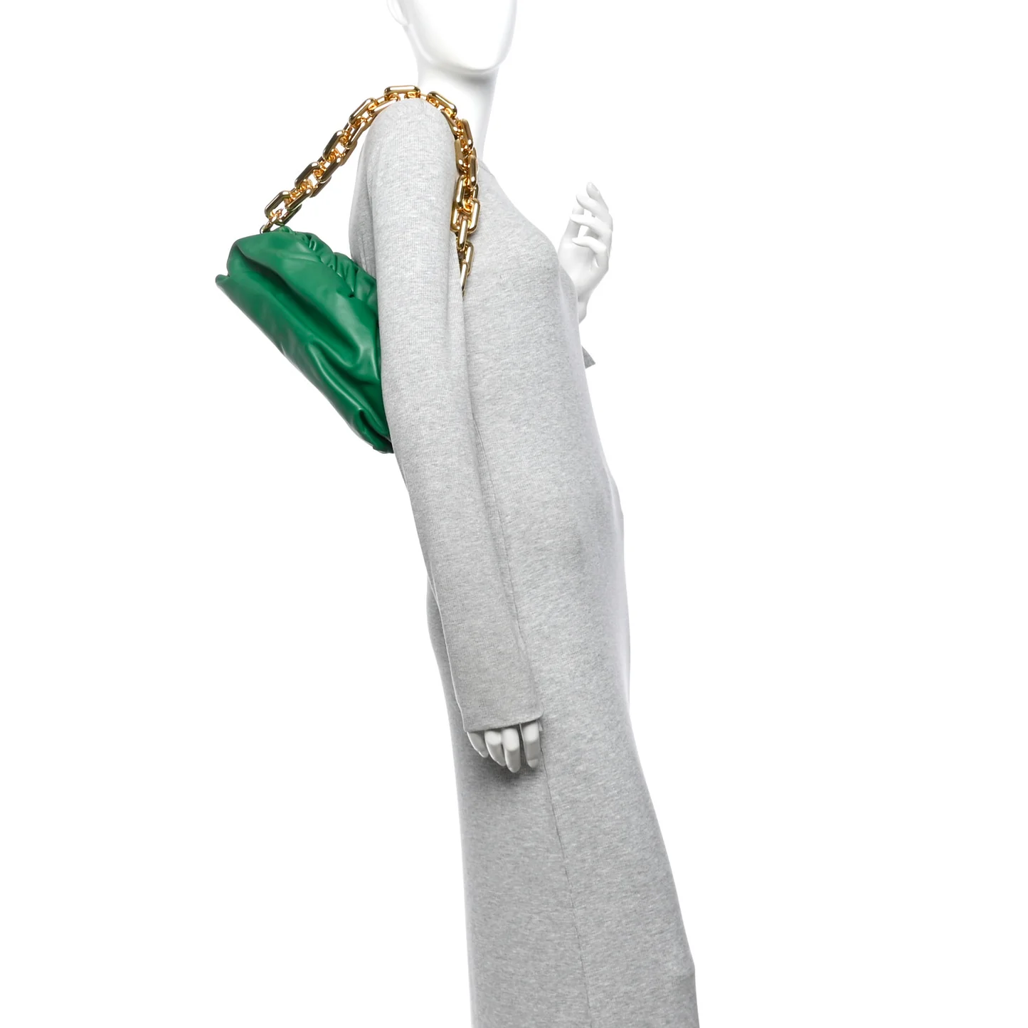 Bottega Veneta Calfskin The Pouch Chain Racing Green — view 2
