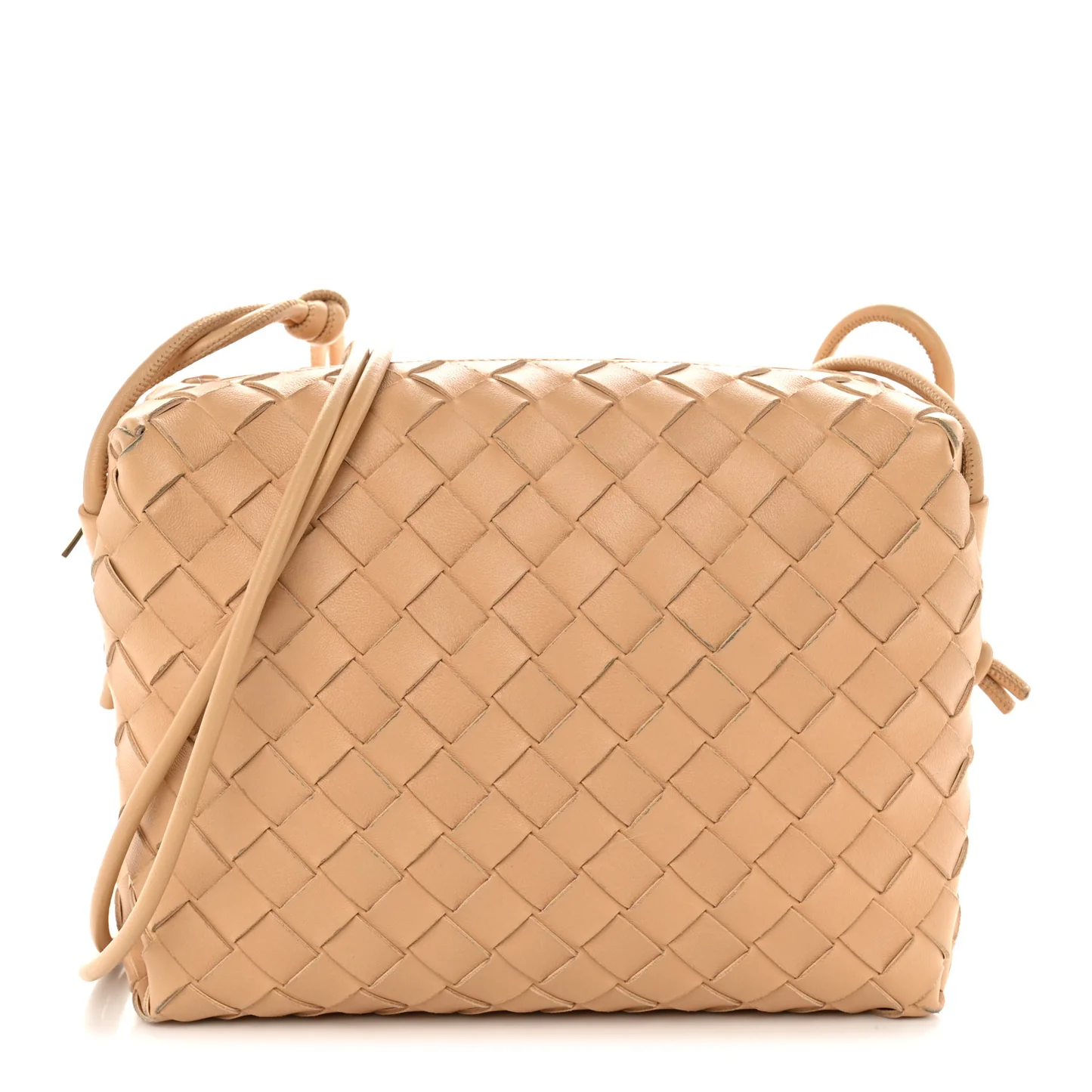 Bottega Veneta Nappa Intrecciato Small Loop Camera Bag Almond — view 2