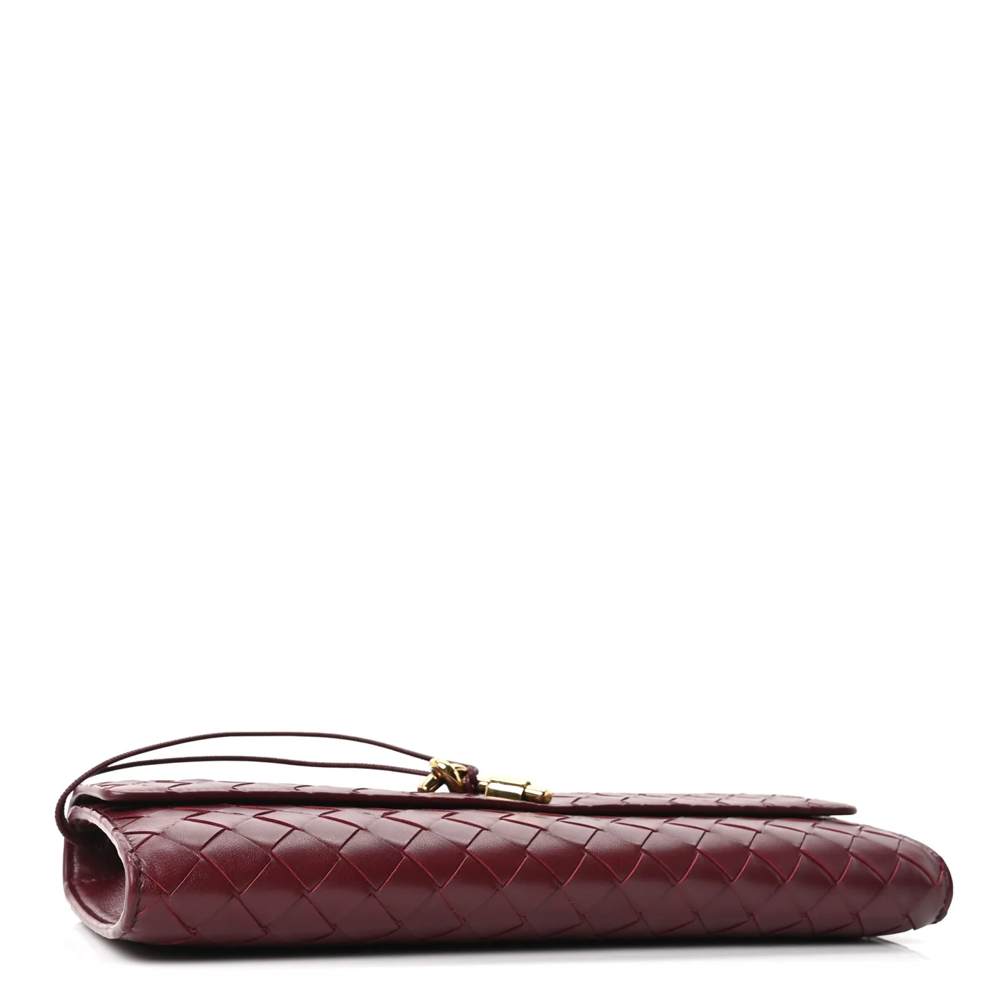 Bottega Veneta Nappa Intrecciato Long Andiamo Top Handle Clutch Barolo — view 4
