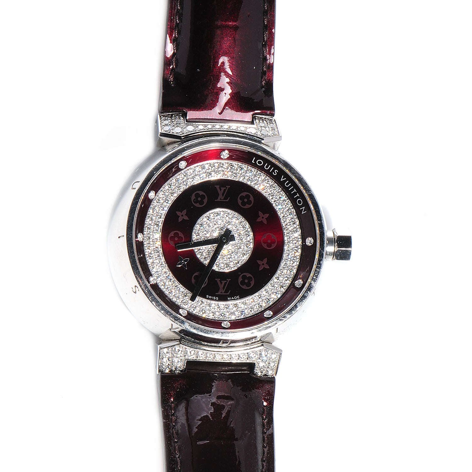 Vernis Diamond Tambour Disc Watch L Amarante