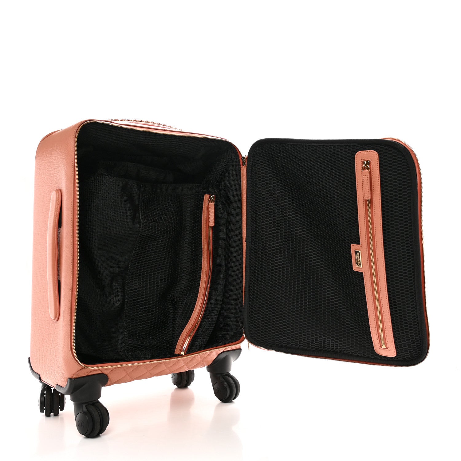 Calfskin Quilted Coco Case Trolley Pink — view 4
