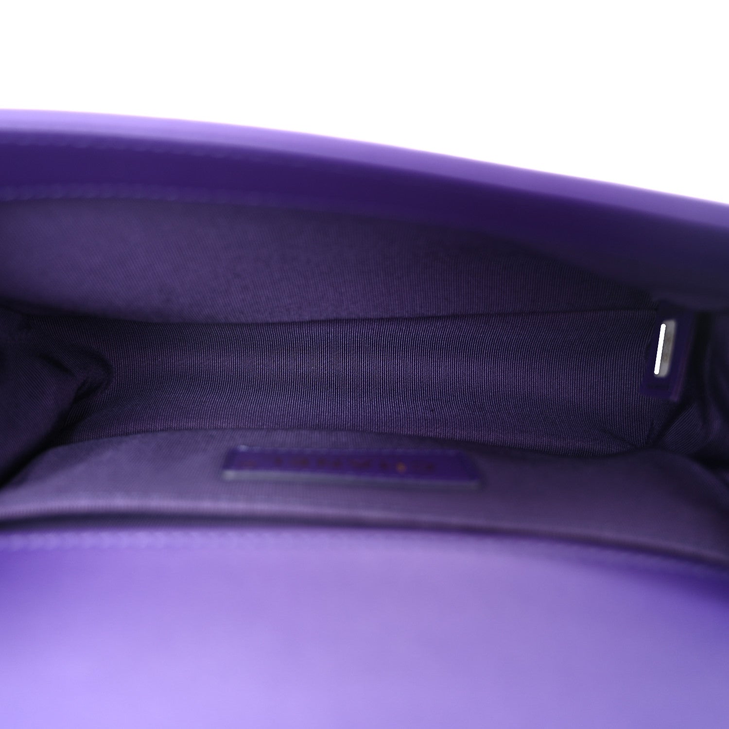 Calfskin Quilted Small Boy Flap Purple — view 5