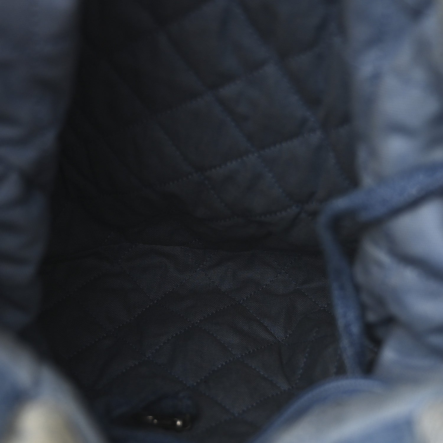 Denim Quilted Chanel 22 Backpack Blue — view 5