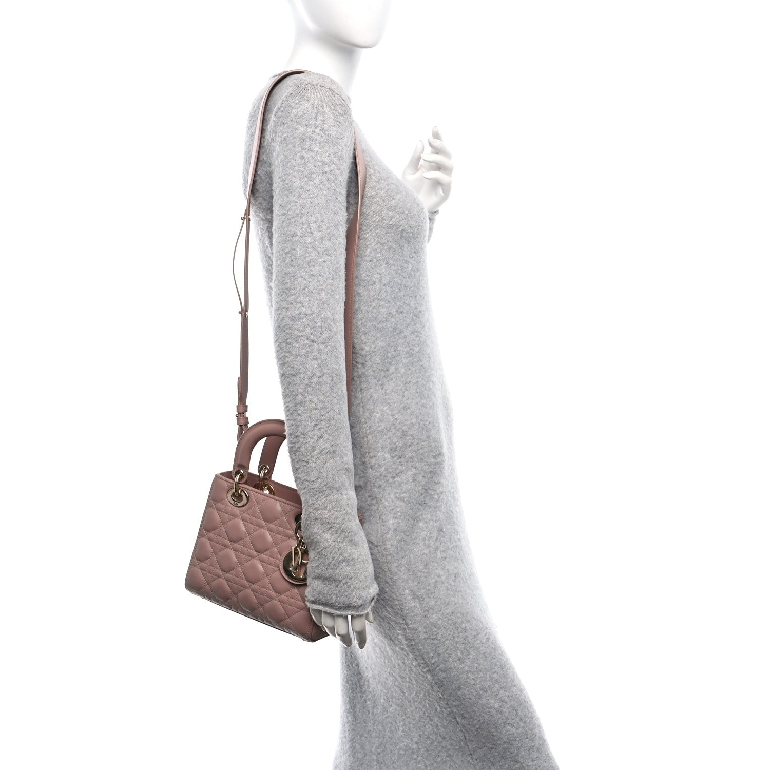 Lambskin Cannage Small My ABCDior Lady Dior Fard — view 3