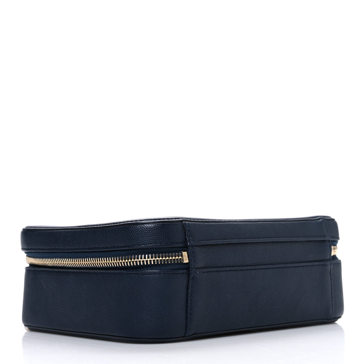 Caviar Quilted Medium CC Filigree Vanity Case Navy — view 4