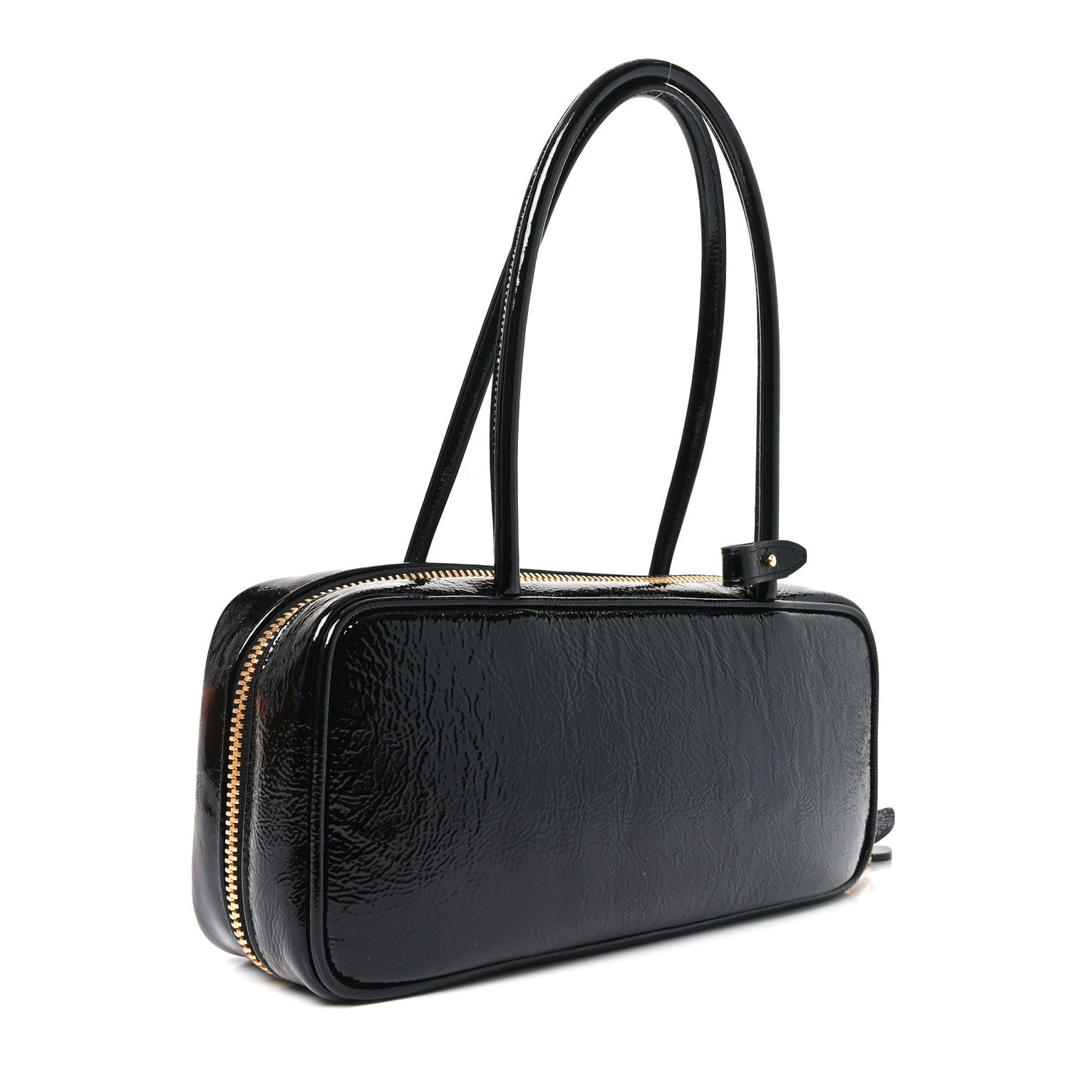 Naplak Patent Small Beau Top Handle Bag Black — view 3
