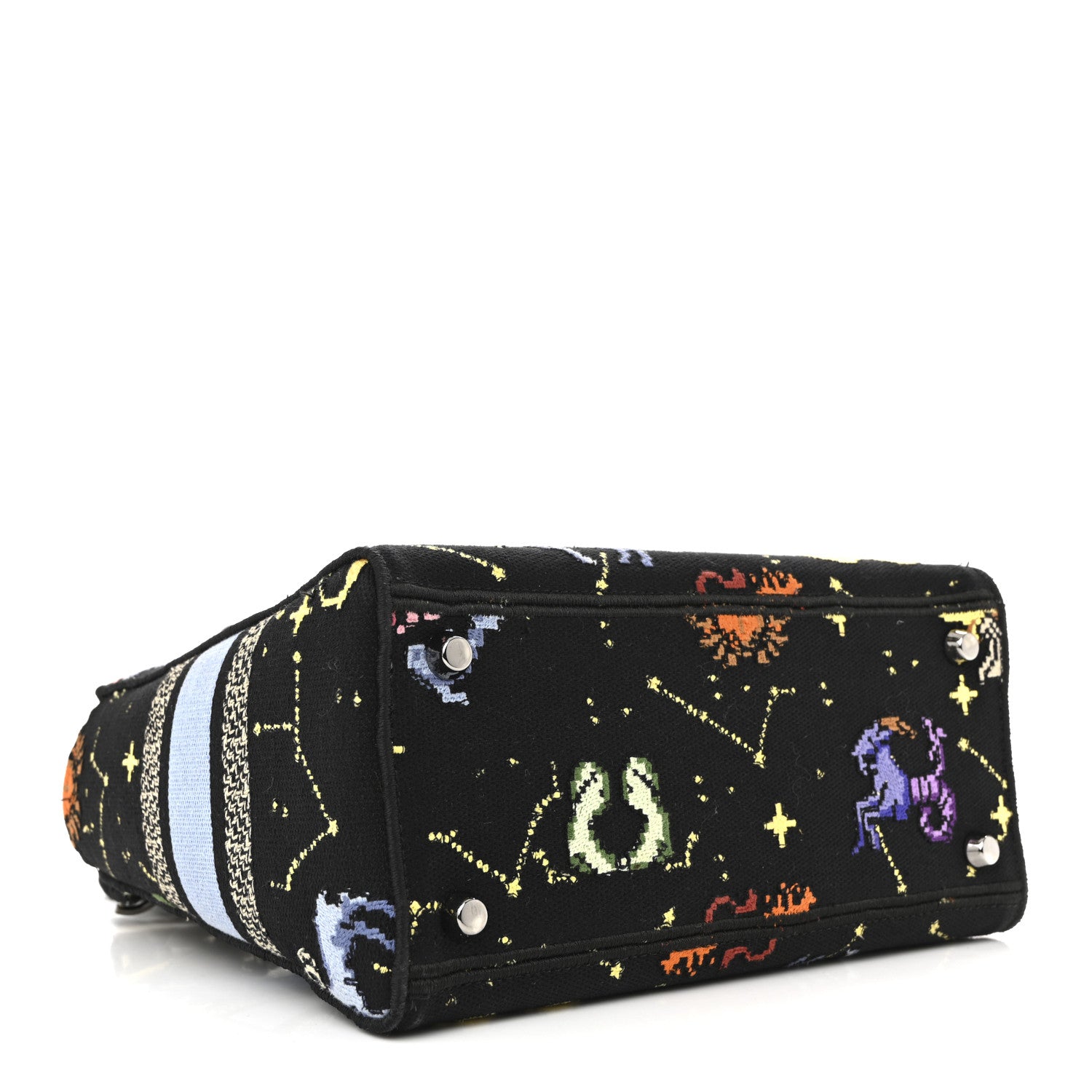 Canvas Pixel Zodiac Embroidered Medium Lady D-Lite Nero Multicolor — view 4