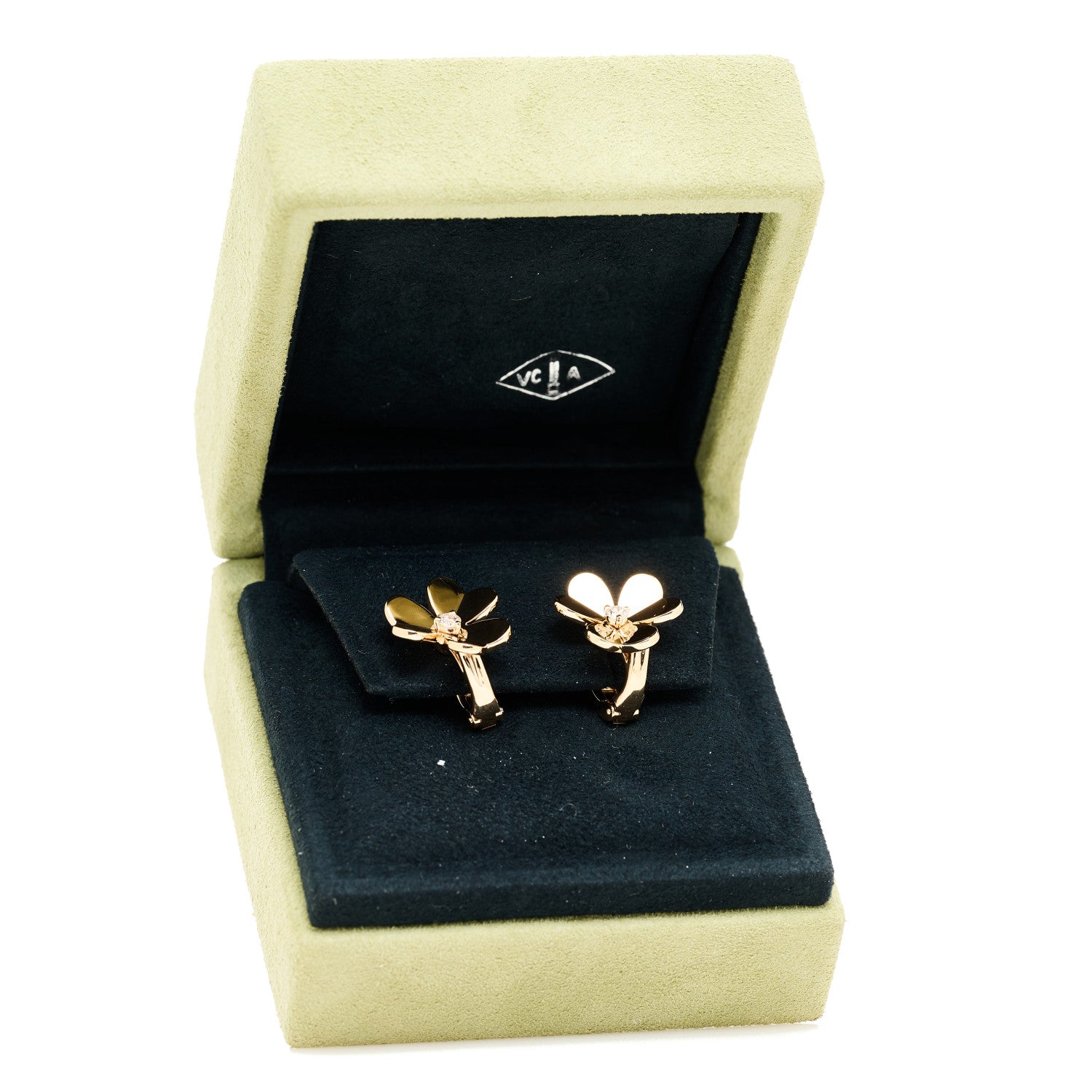 18K Rose Gold Diamond Small Frivole Earrings — view 5