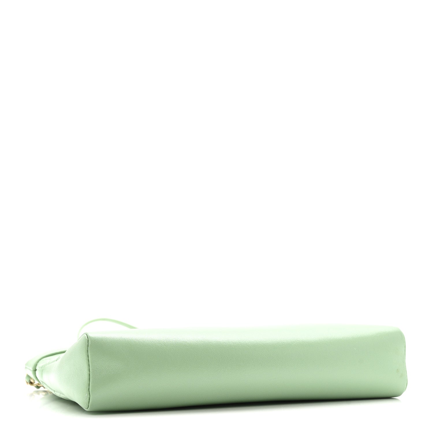 Shiny Lambskin Quilted Mini 31 Shopping Bag Light Green — view 4