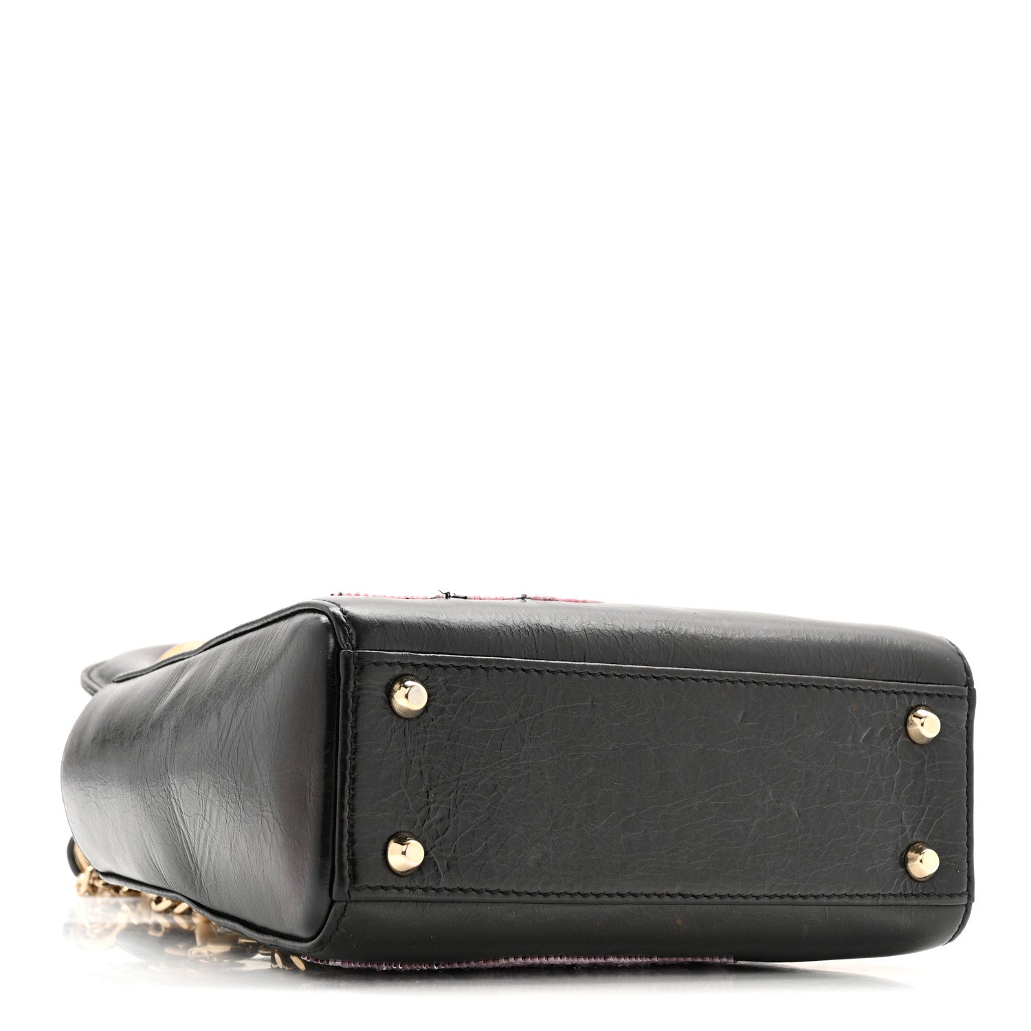 Calfskin Beaded Mini Lady Dior Black — view 4