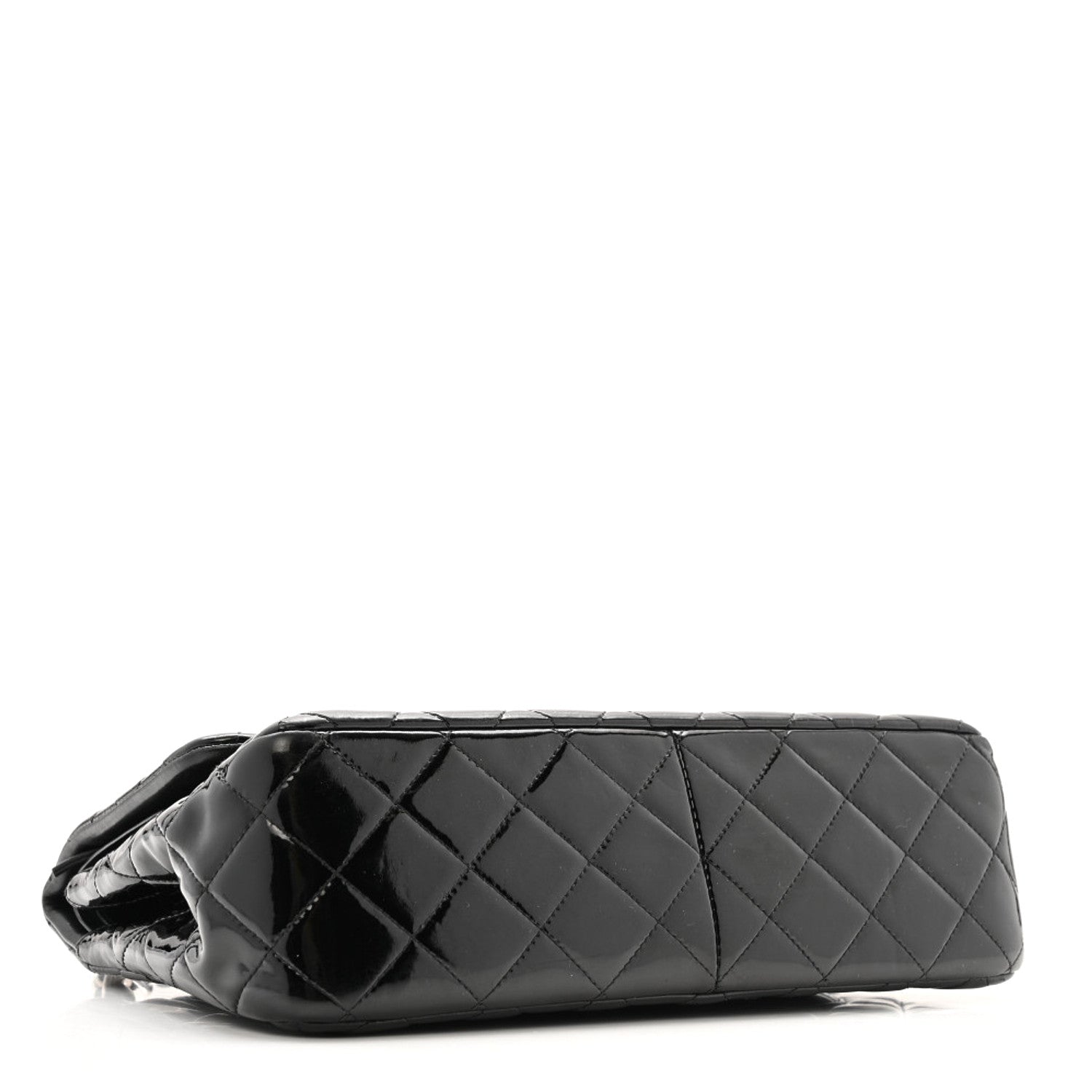Patent Quilted Jumbo Double Flap Black — view 4