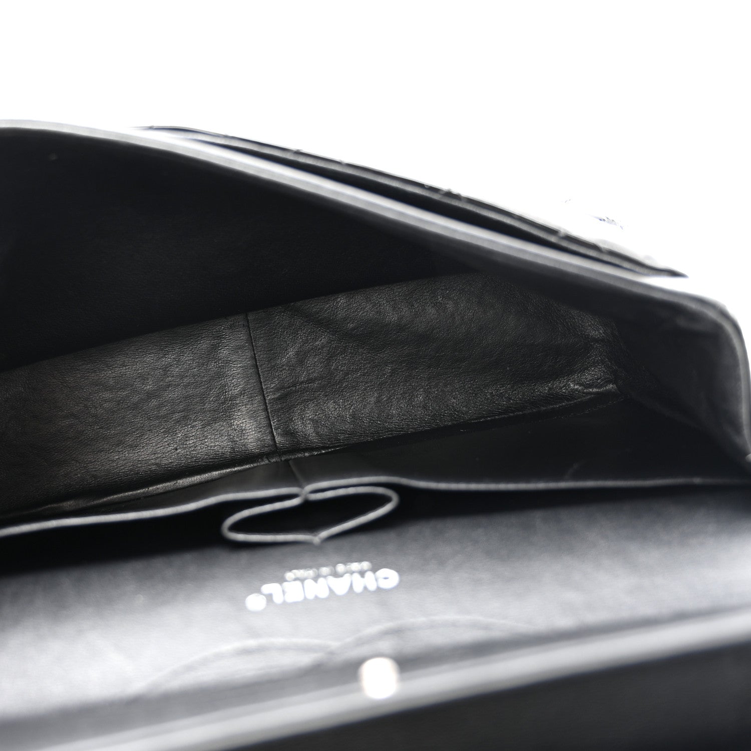 Patent Quilted Jumbo Double Flap Black — view 5