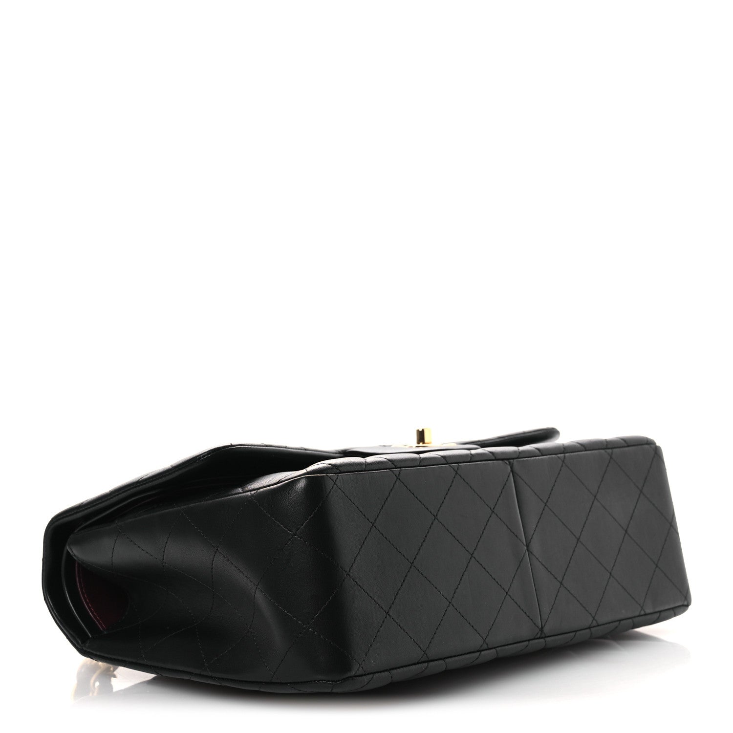 Lambskin Quilted Jumbo Double Flap Black — view 4