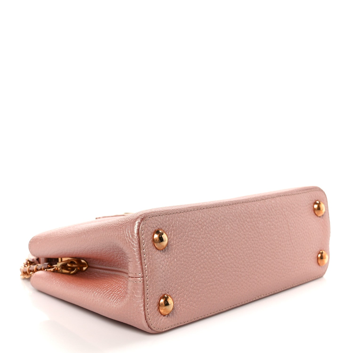 Metallic Taurillon Capucines BB Pearly Pink — view 4