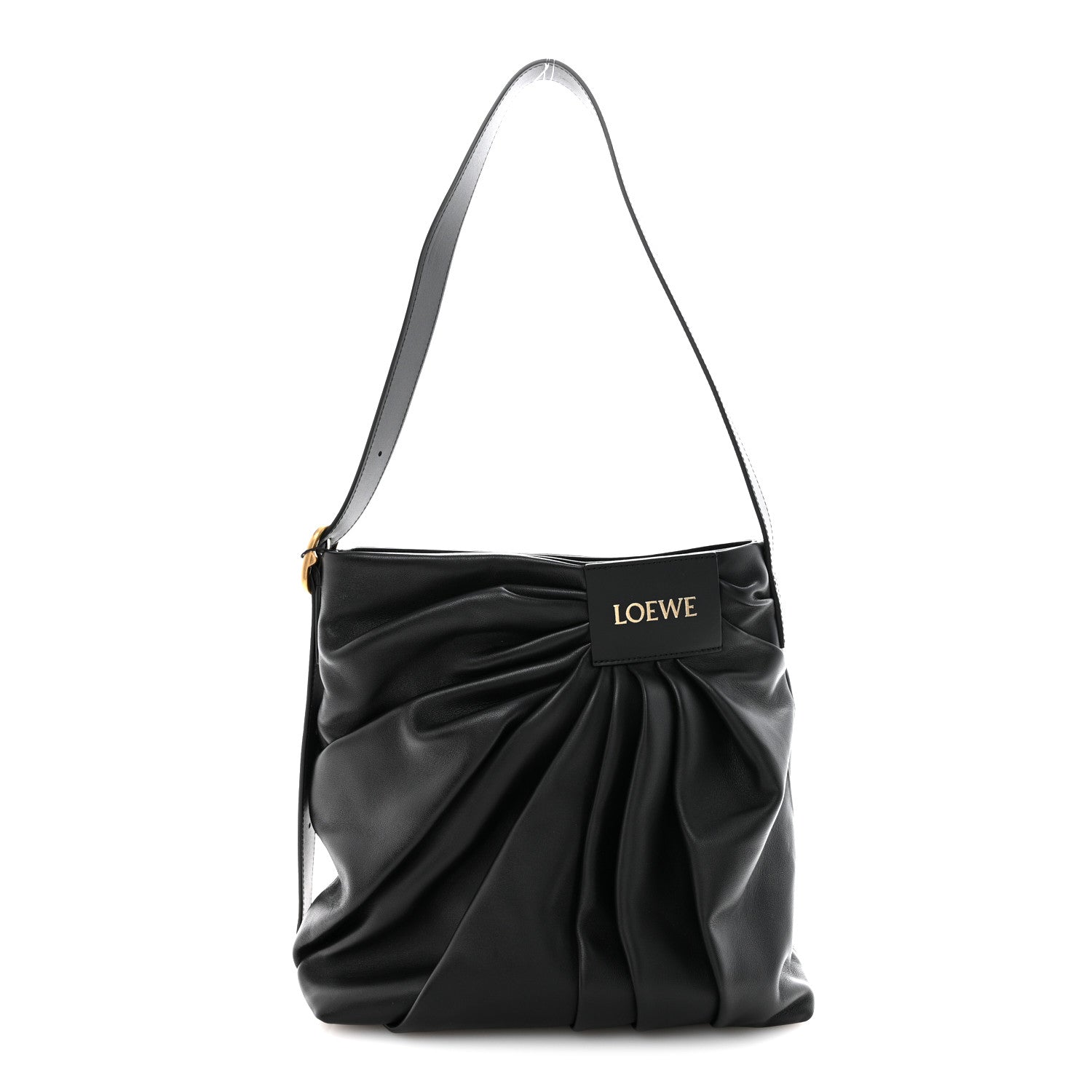Mellow Nappa Draped Tote Black