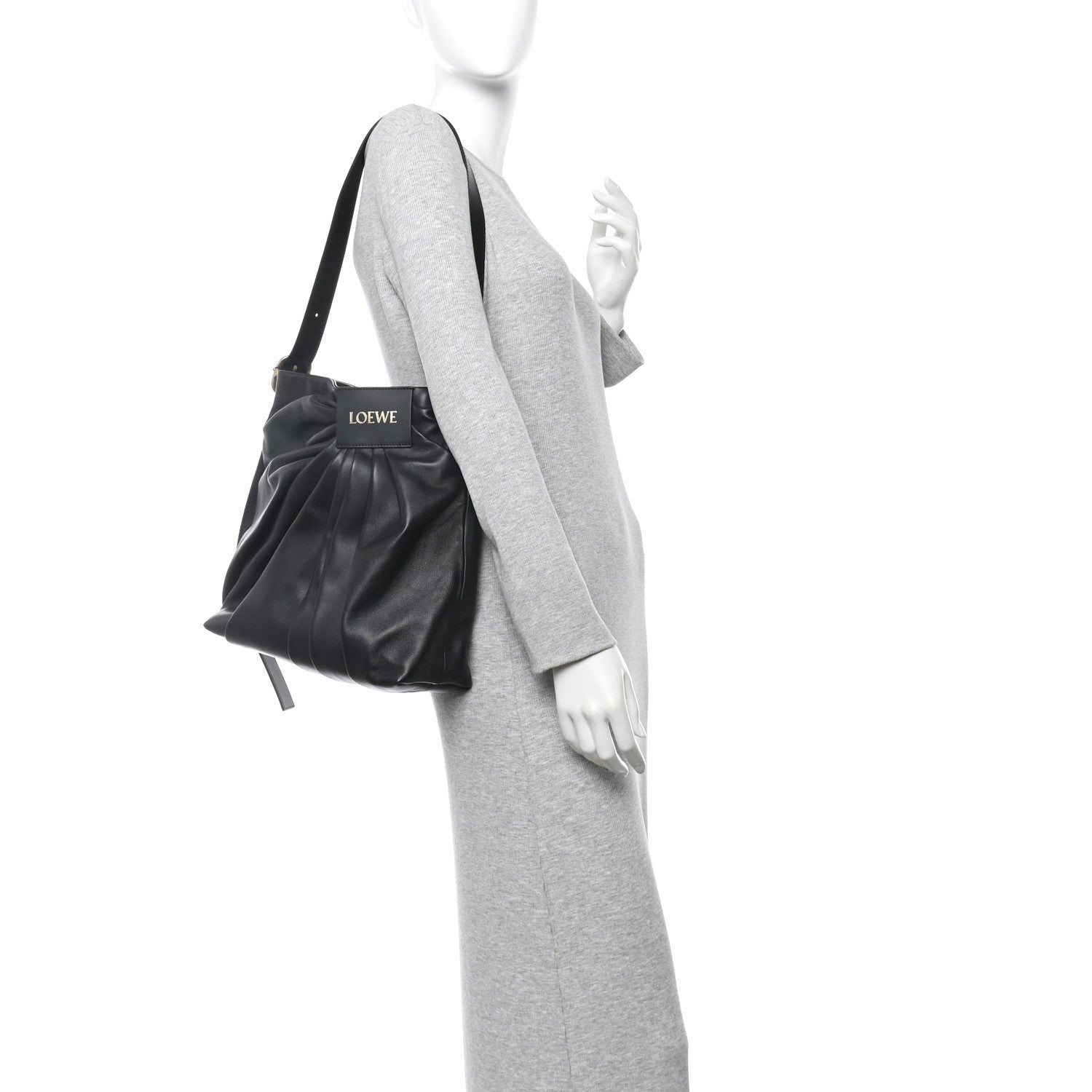 Mellow Nappa Draped Tote Black — view 2