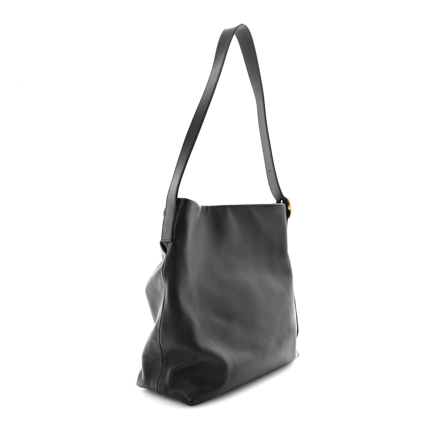Mellow Nappa Draped Tote Black — view 3
