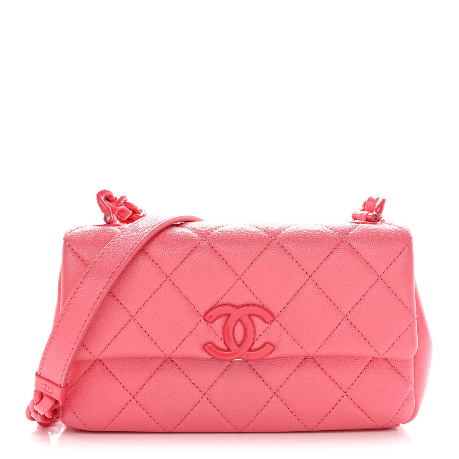 Caviar Quilted My Everything Small Flap Pink