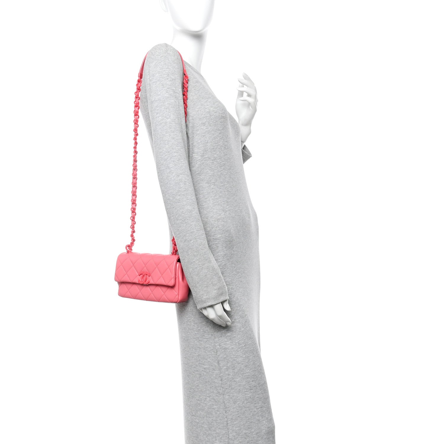 Caviar Quilted My Everything Small Flap Pink — view 2