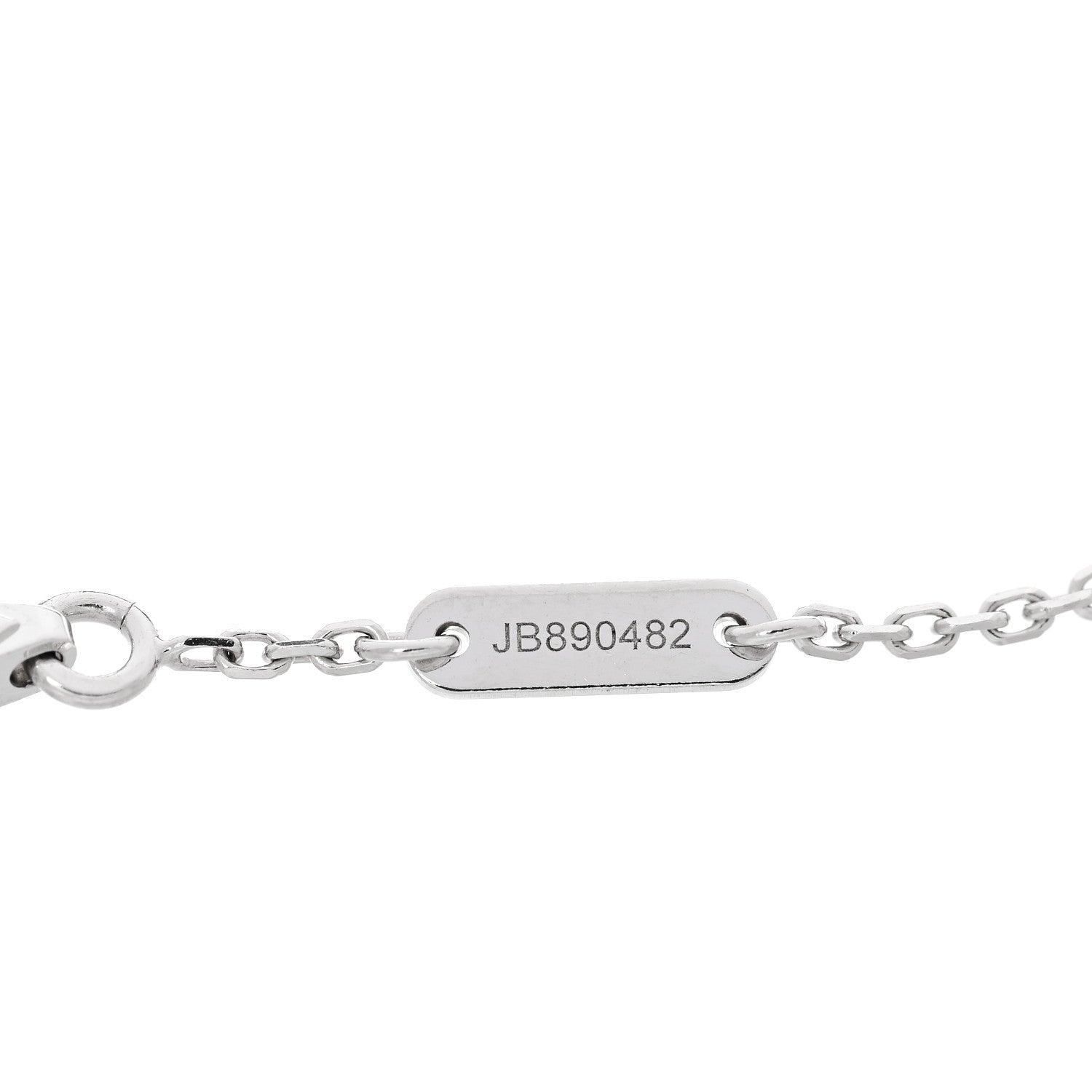 18K White Gold Diamond Sweet Alhambra Bracelet — view 3