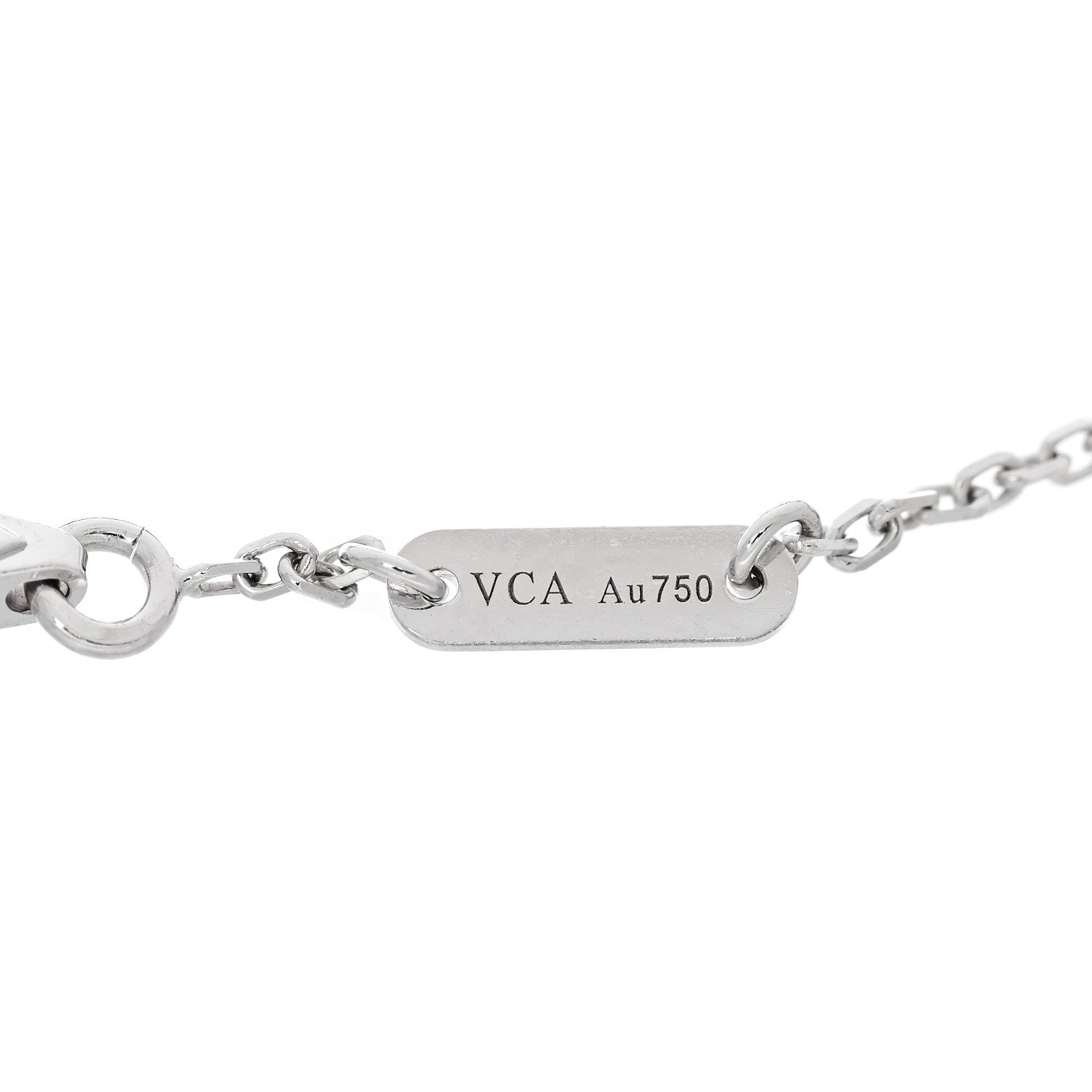 18K White Gold Diamond Sweet Alhambra Bracelet — view 4