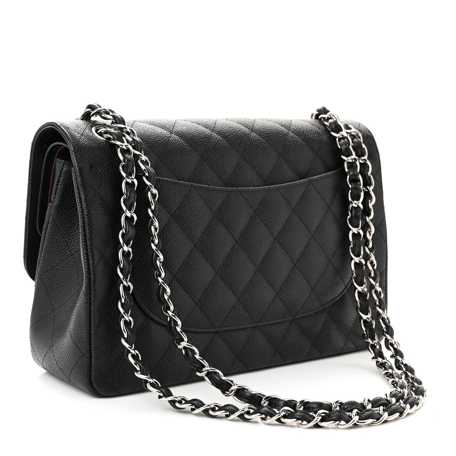 Caviar Quilted Jumbo Double Flap Black — view 2