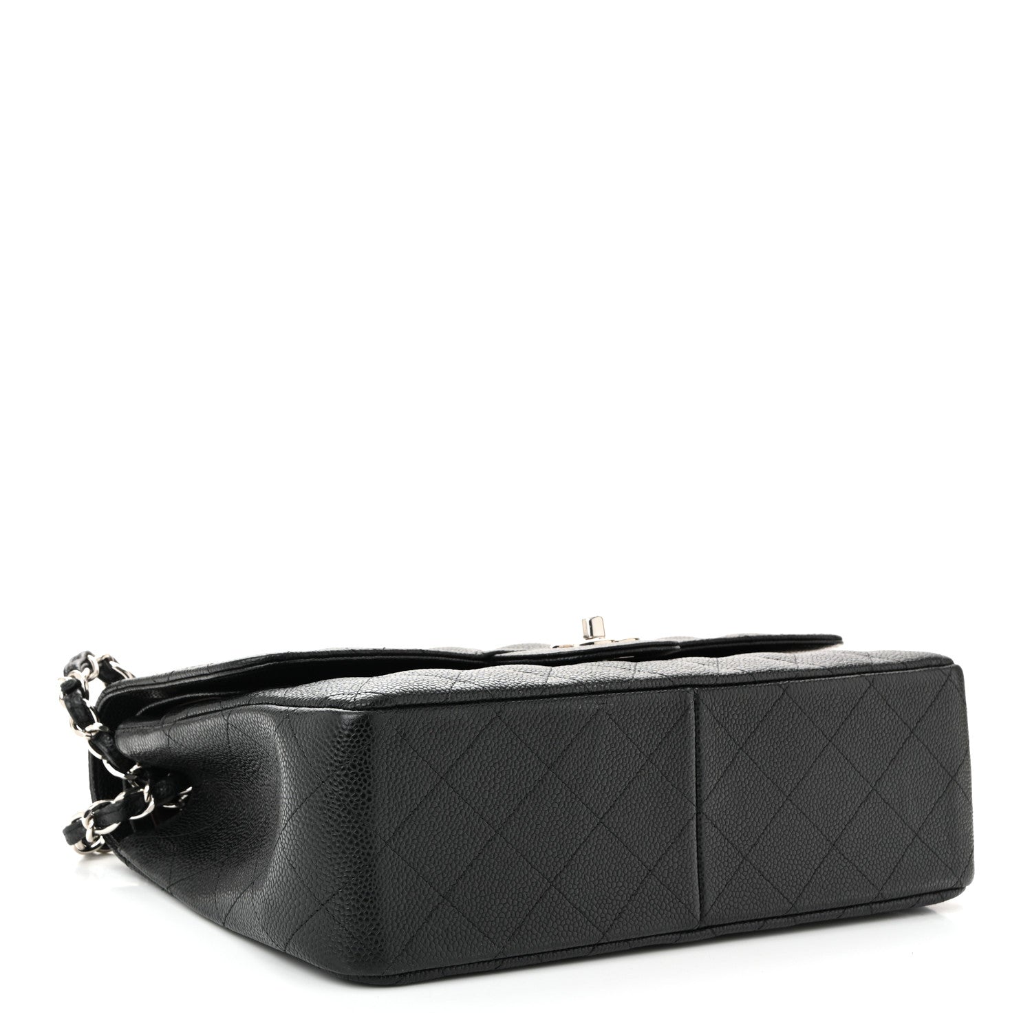 Caviar Quilted Jumbo Double Flap Black — view 4