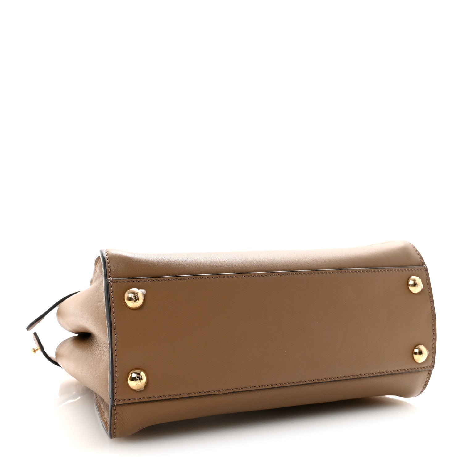 Vitello Seta Fabric Jacquard FF 1974 Mini Peekaboo Iconic Satchel Sand Tobacco Moro — view 4