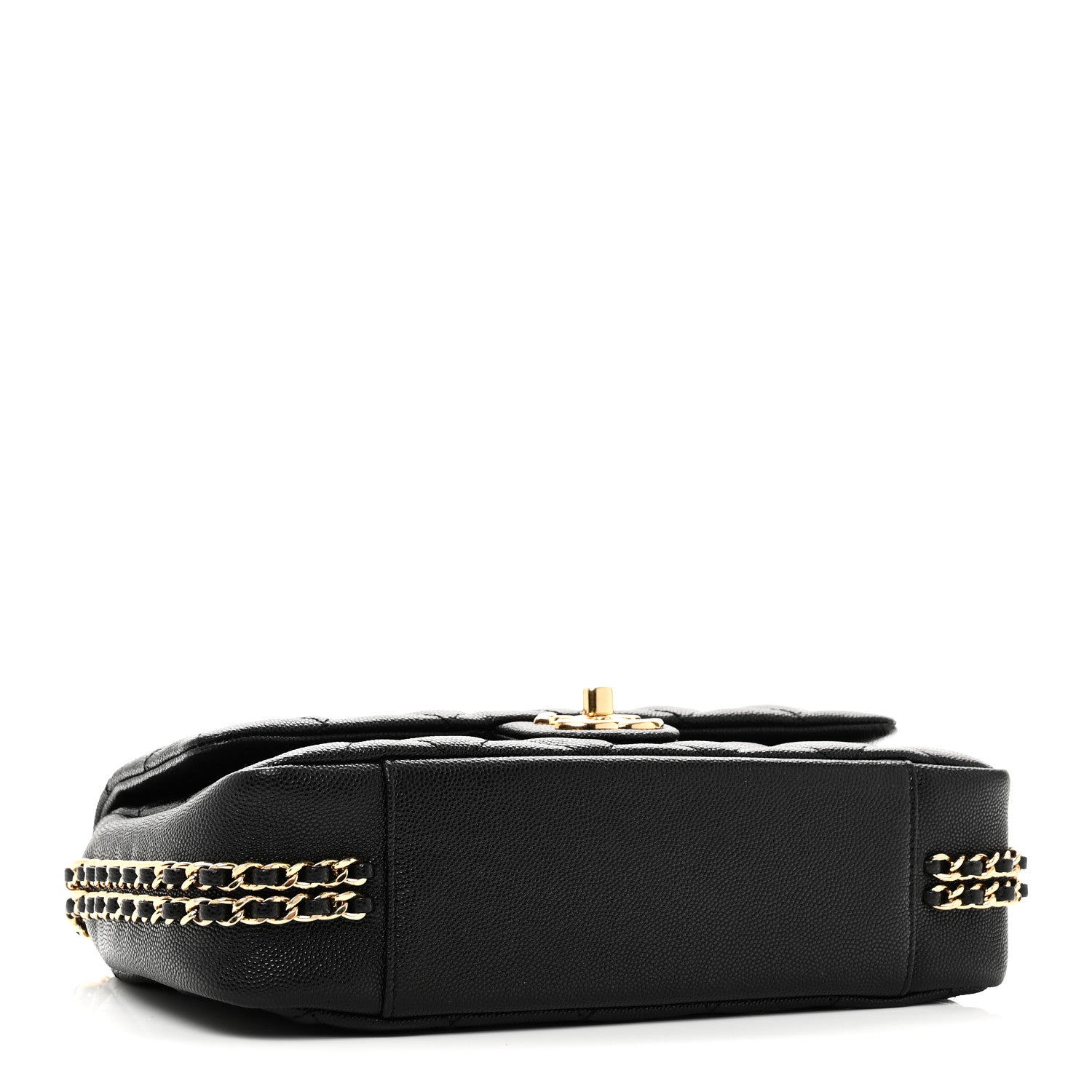 Caviar Quilted Small CC You Flap Black — view 4