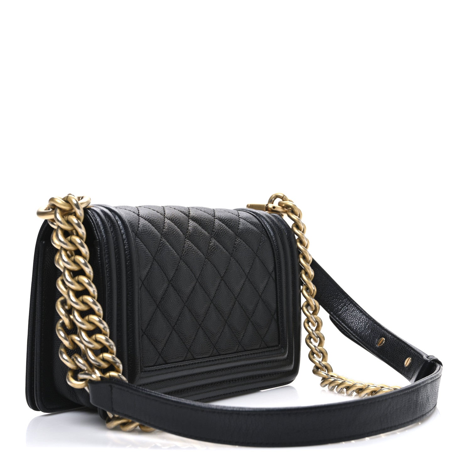 Caviar Quilted Small Boy Flap Black — view 3