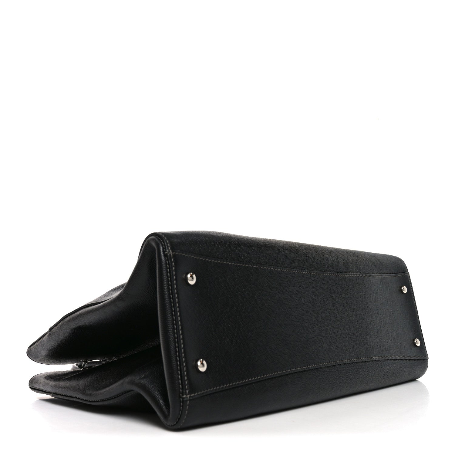 Caviar Medium Cerf Executive Shopper Tote Black — view 4
