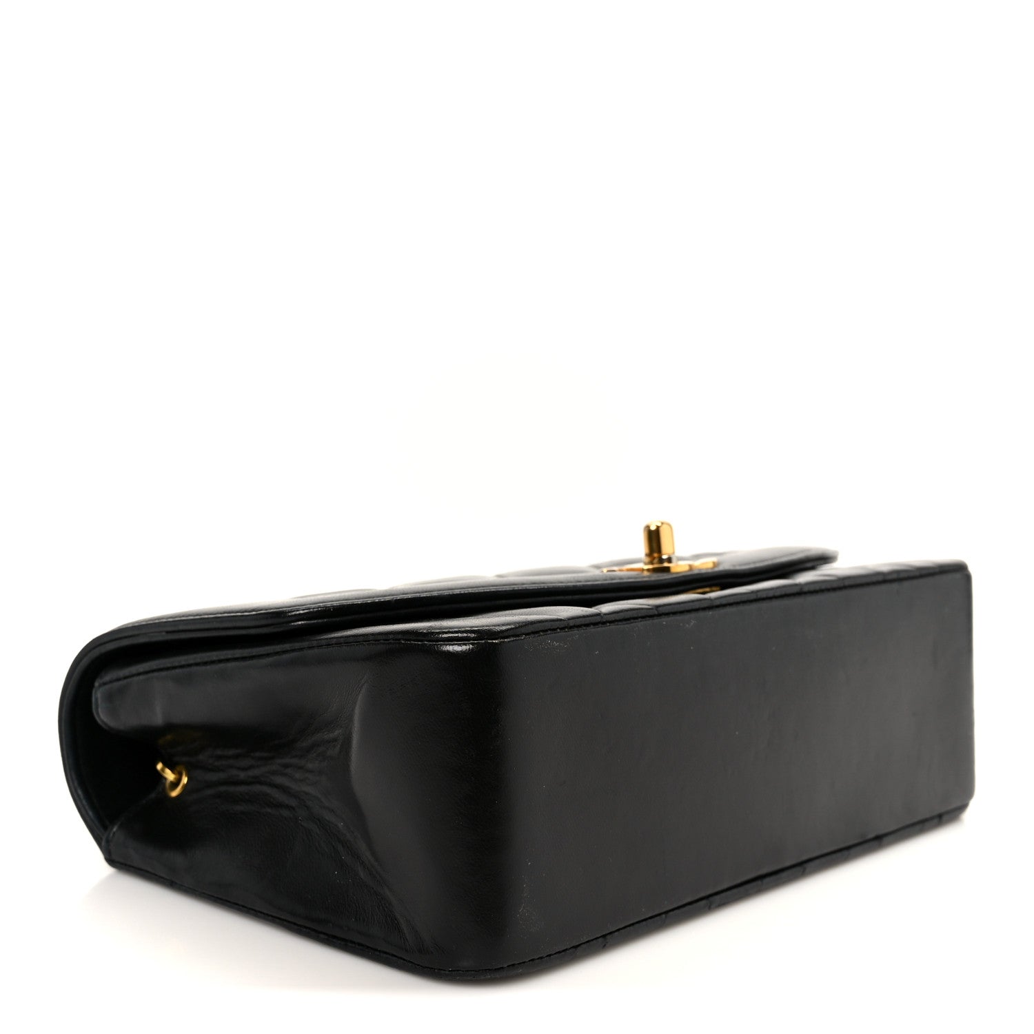 Lambskin Quilted Small Single Flap Black — view 4