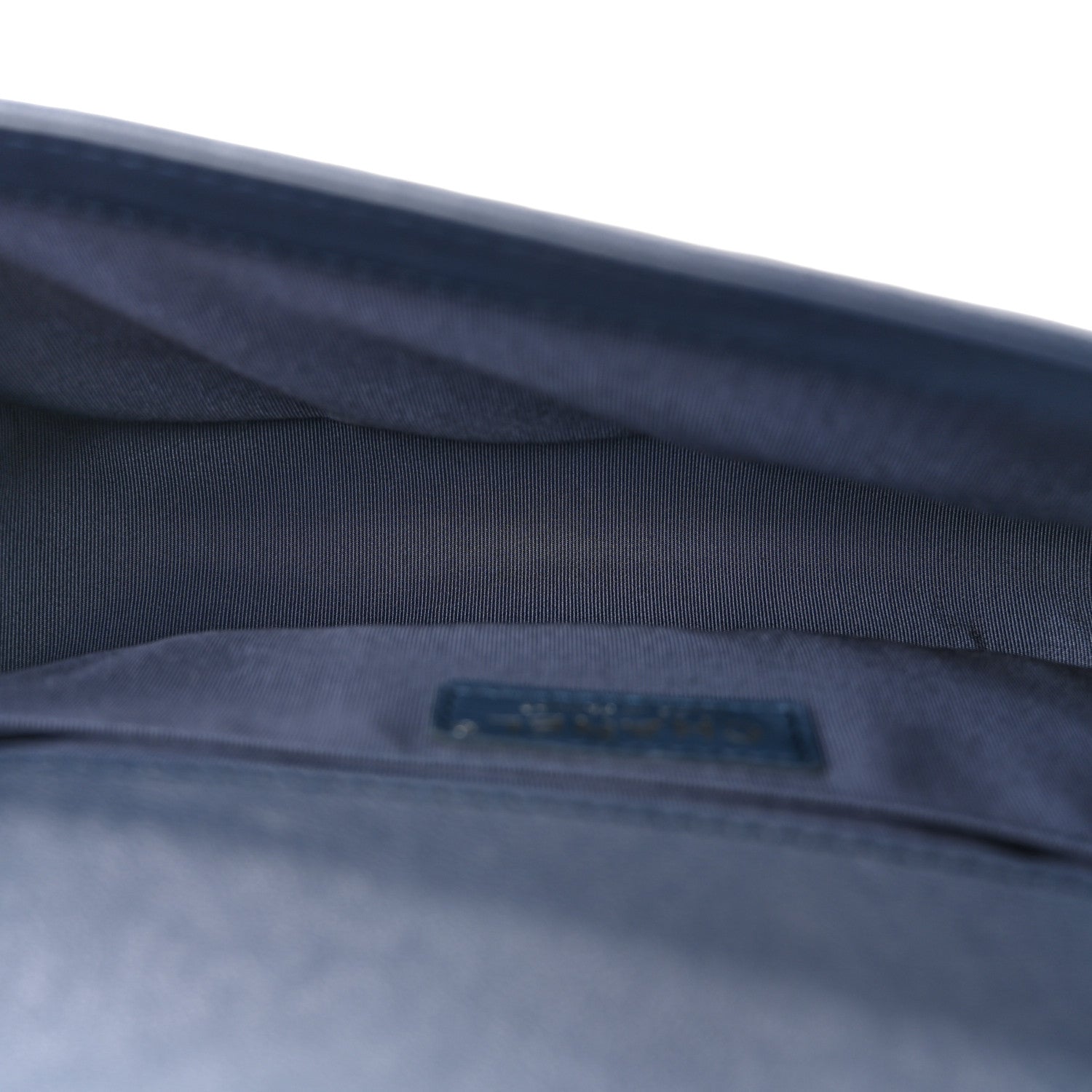 Lambskin Quilted Medium Top Handle Boy Flap Blue — view 5