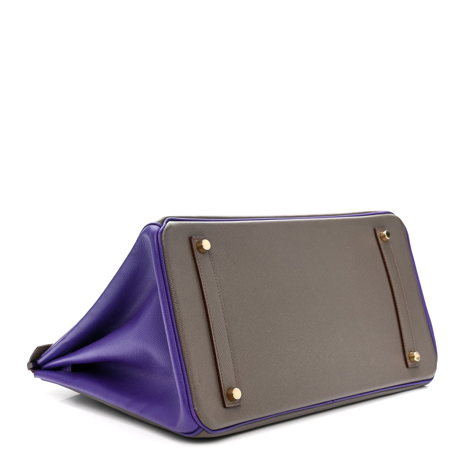 Epsom Bi-Color Horseshoe Birkin 35 Etain Crocus — view 4