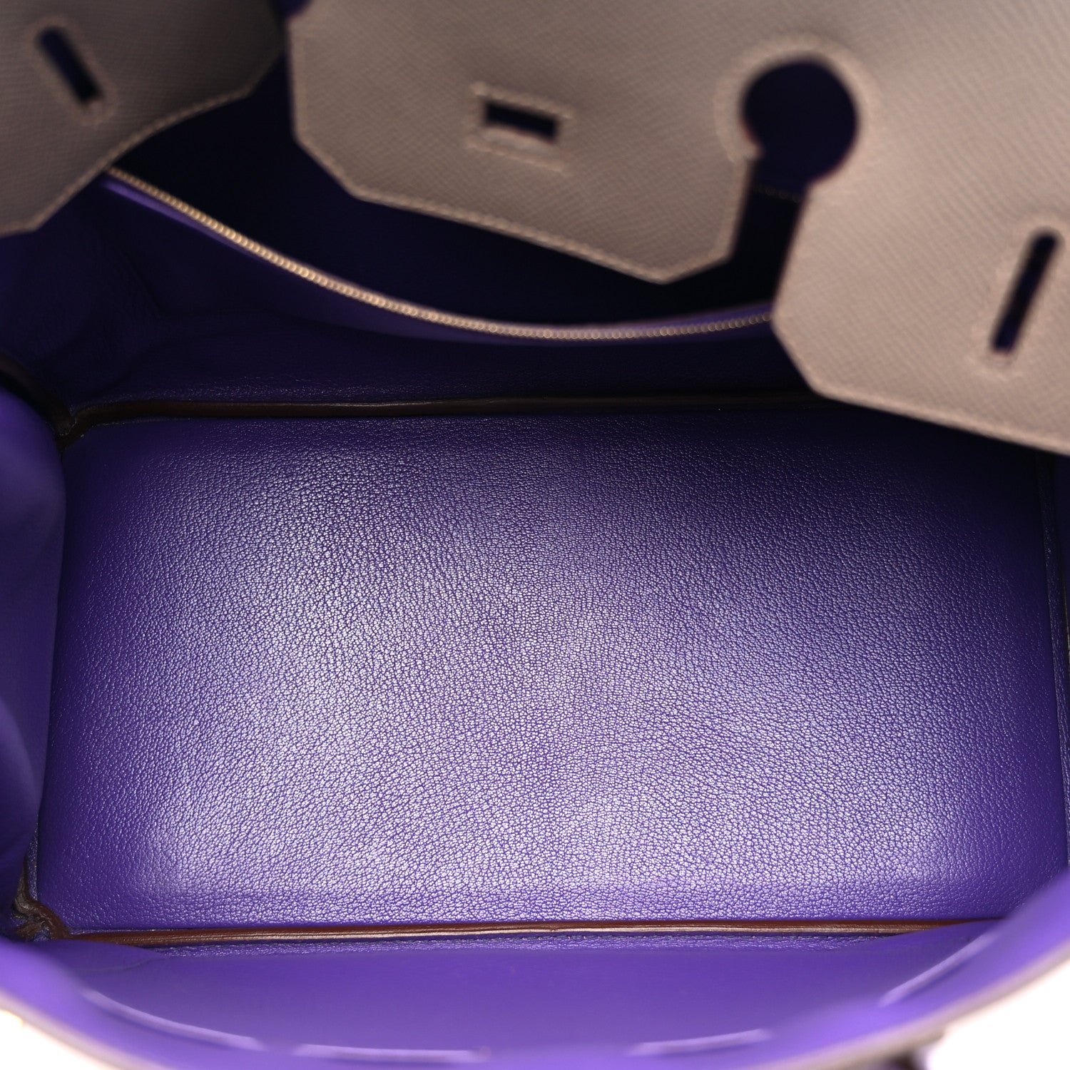 Epsom Bi-Color Horseshoe Birkin 35 Etain Crocus — view 5