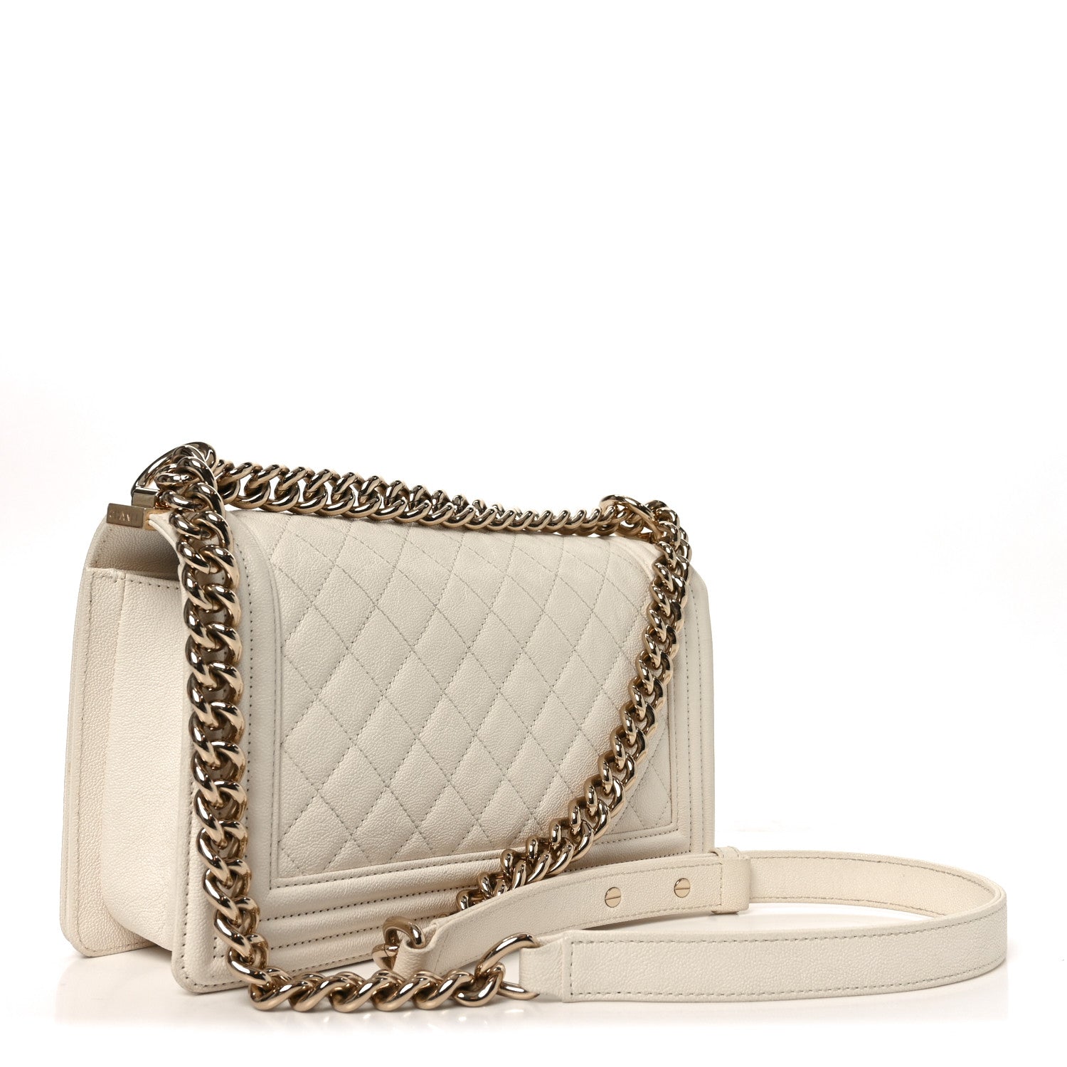 Caviar Quilted Medium Boy Flap White — view 3