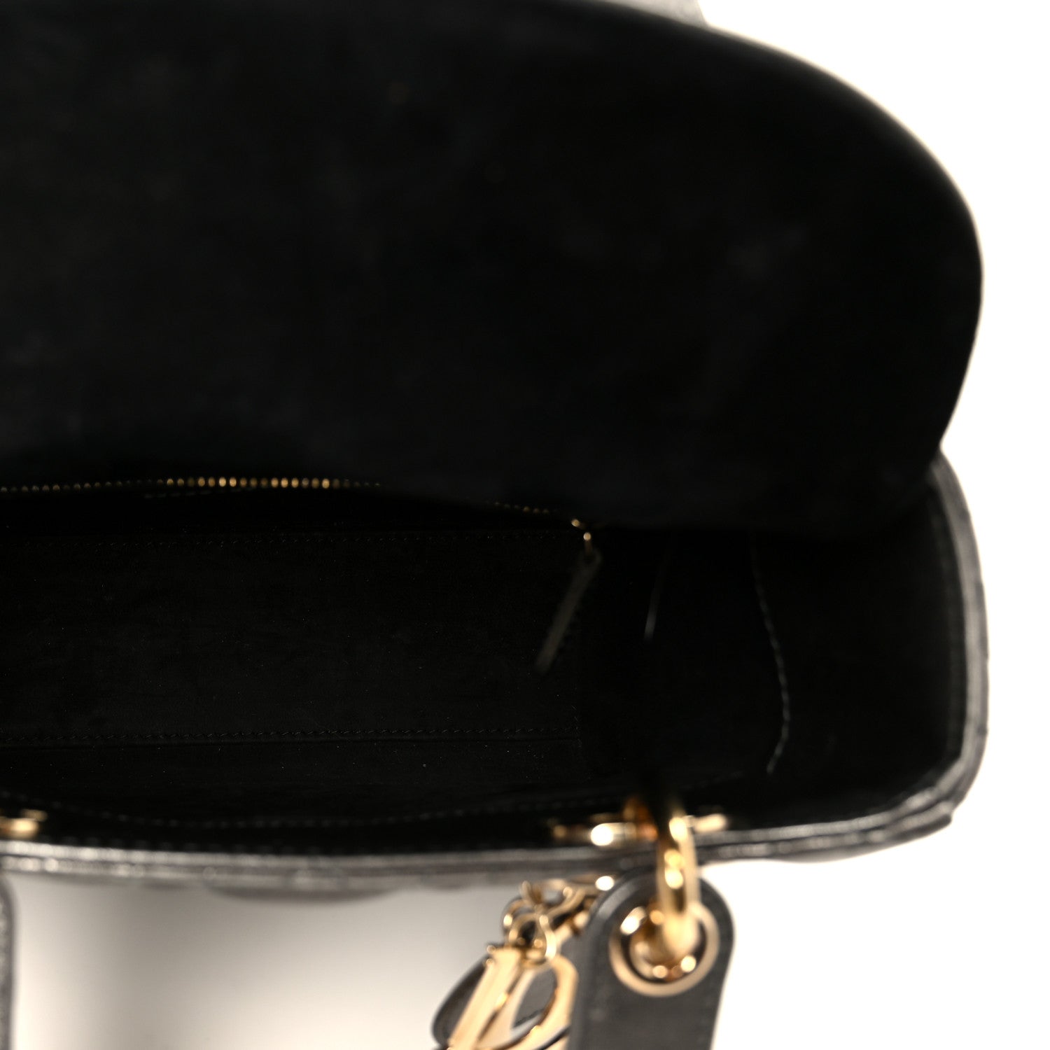 Metallic Lambskin Cannage Small My ABCDior Lady Dior Dark Silver — view 5