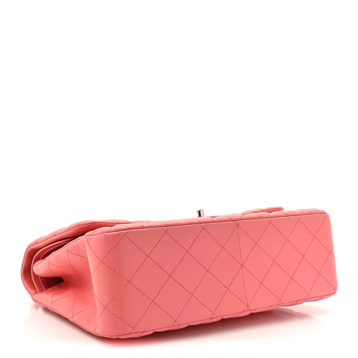 Lambskin Quilted Jumbo Double Flap Pink — view 4