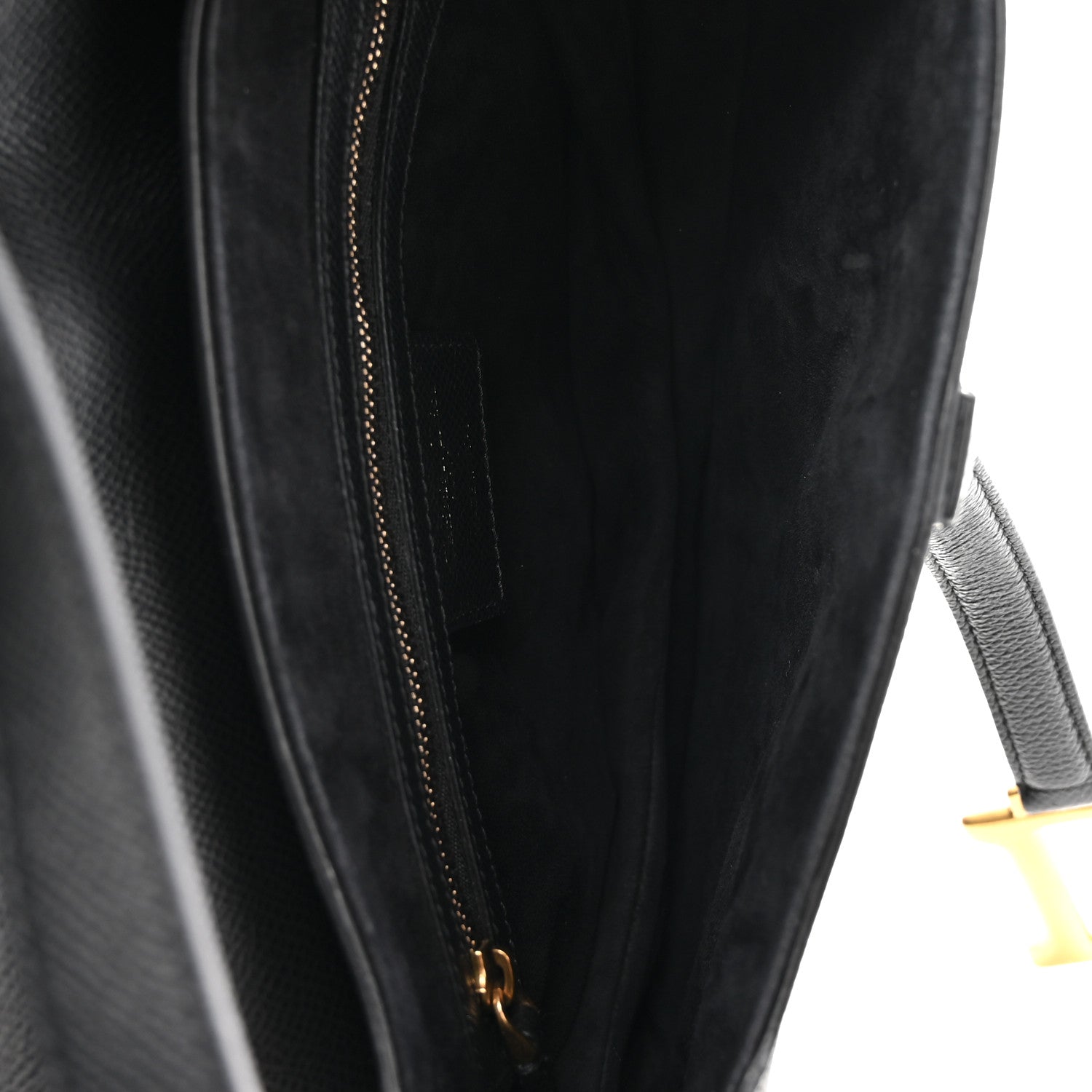 Grained Calfskin Saddle Bag Black — view 5