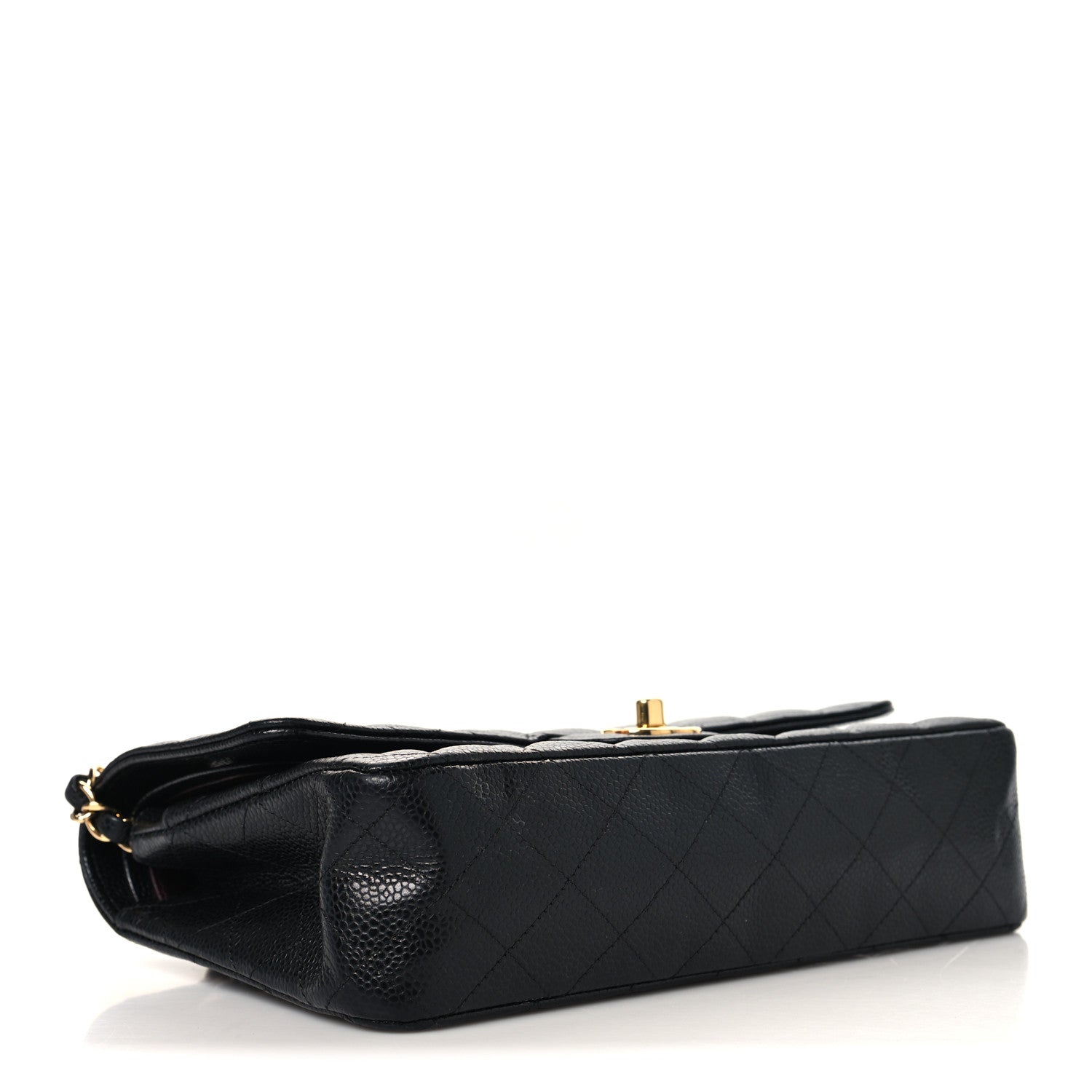 Caviar Quilted Medium Double Flap Black — view 4