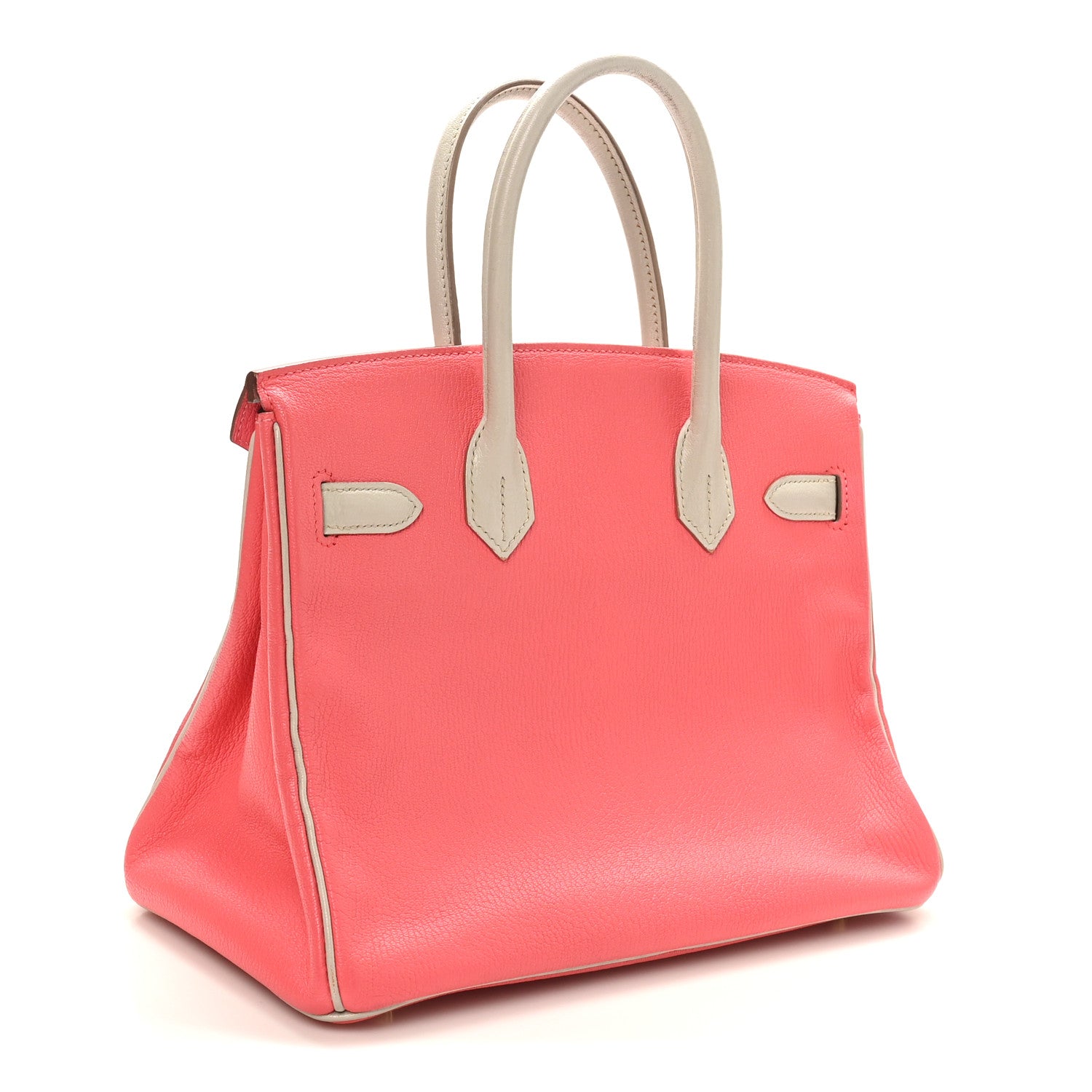 Chevre Mysore Horseshoe Birkin 30 Rose Lipstick Gris Perle — view 3